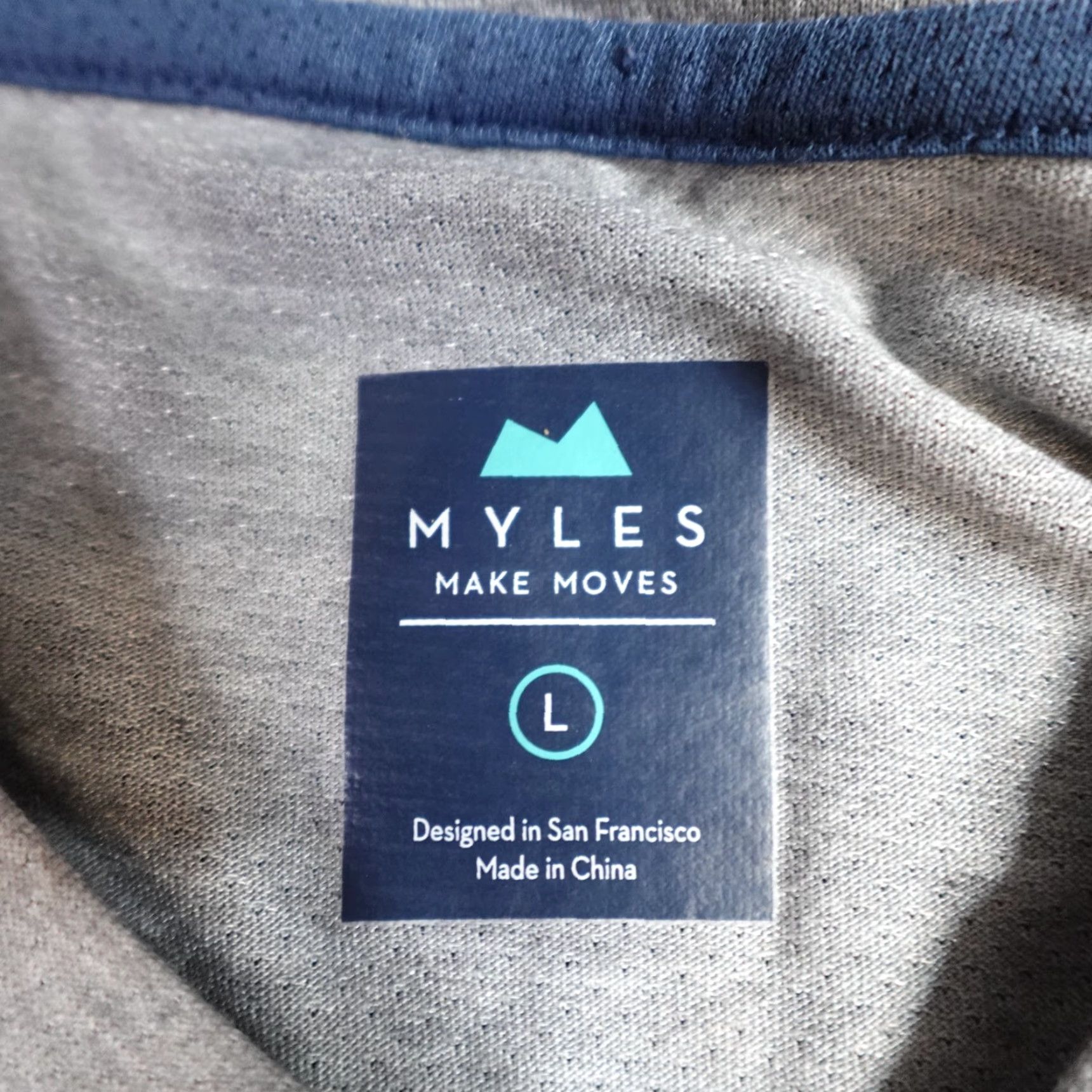 Vintage Myles T-shirt Large Gray Heather Solid Activewear Contrast Sleeves Mens L Gray Athletic Short Sleeve Crew Neck Pullover Shirt Size US L / EU 52-54 / 3 - 2 Thumbnail