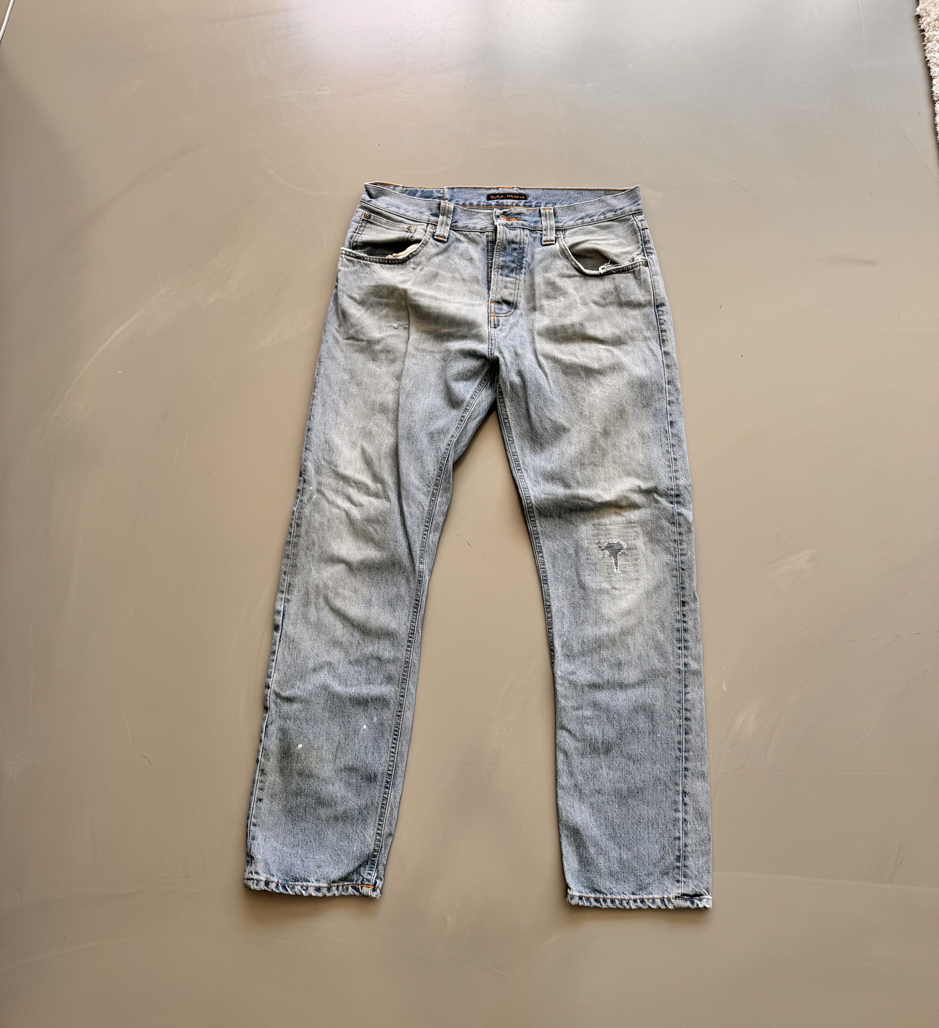 Nudie Jeans Nudie Jeans Distressed Denim Size US 33 - 1 Thumbnail