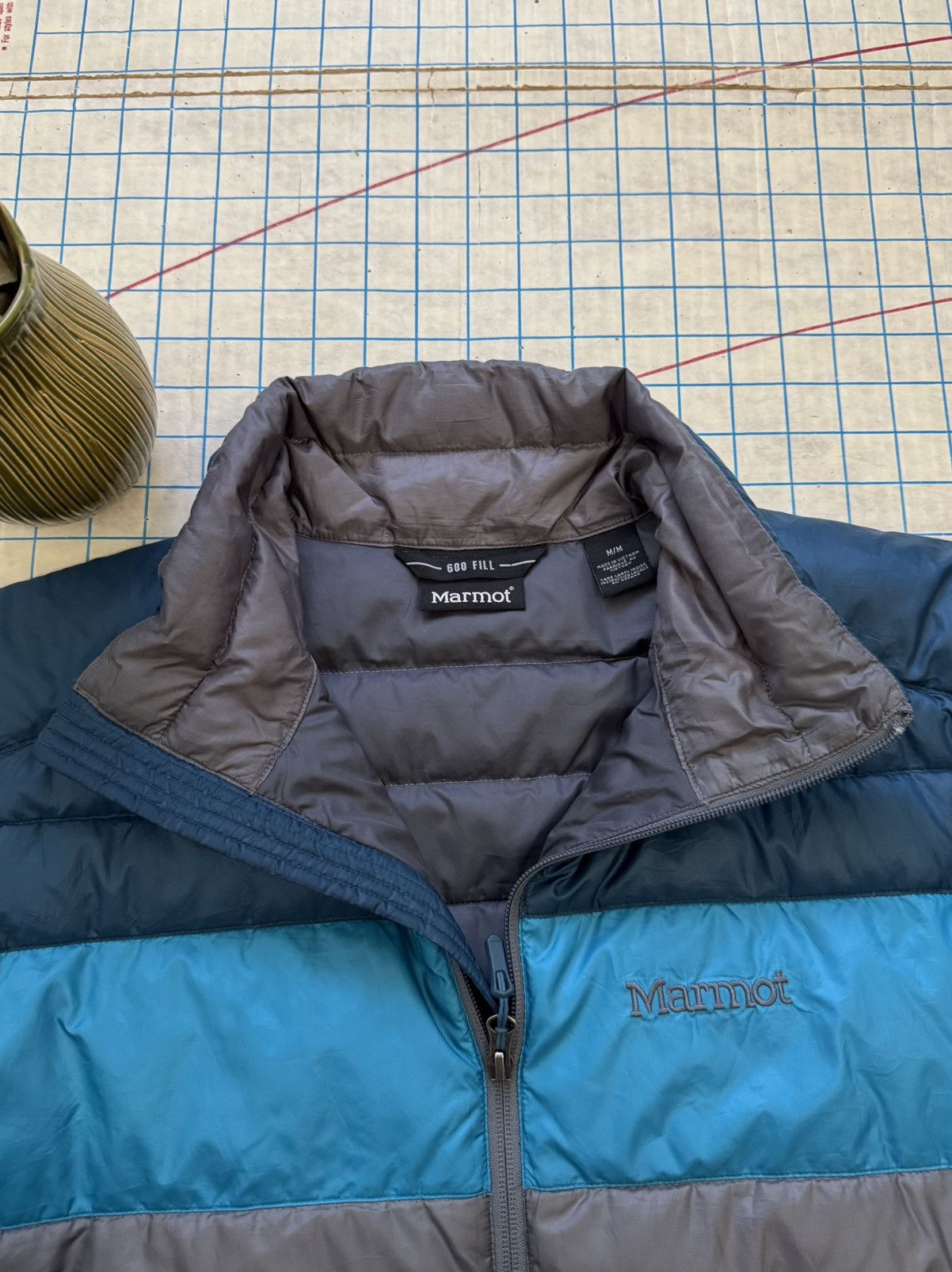 Marmot Marmot 600 Fill Full Zip Puffer Jacket Blue Mens Size Medium Size US M / EU 48-50 / 2 - 6 Thumbnail