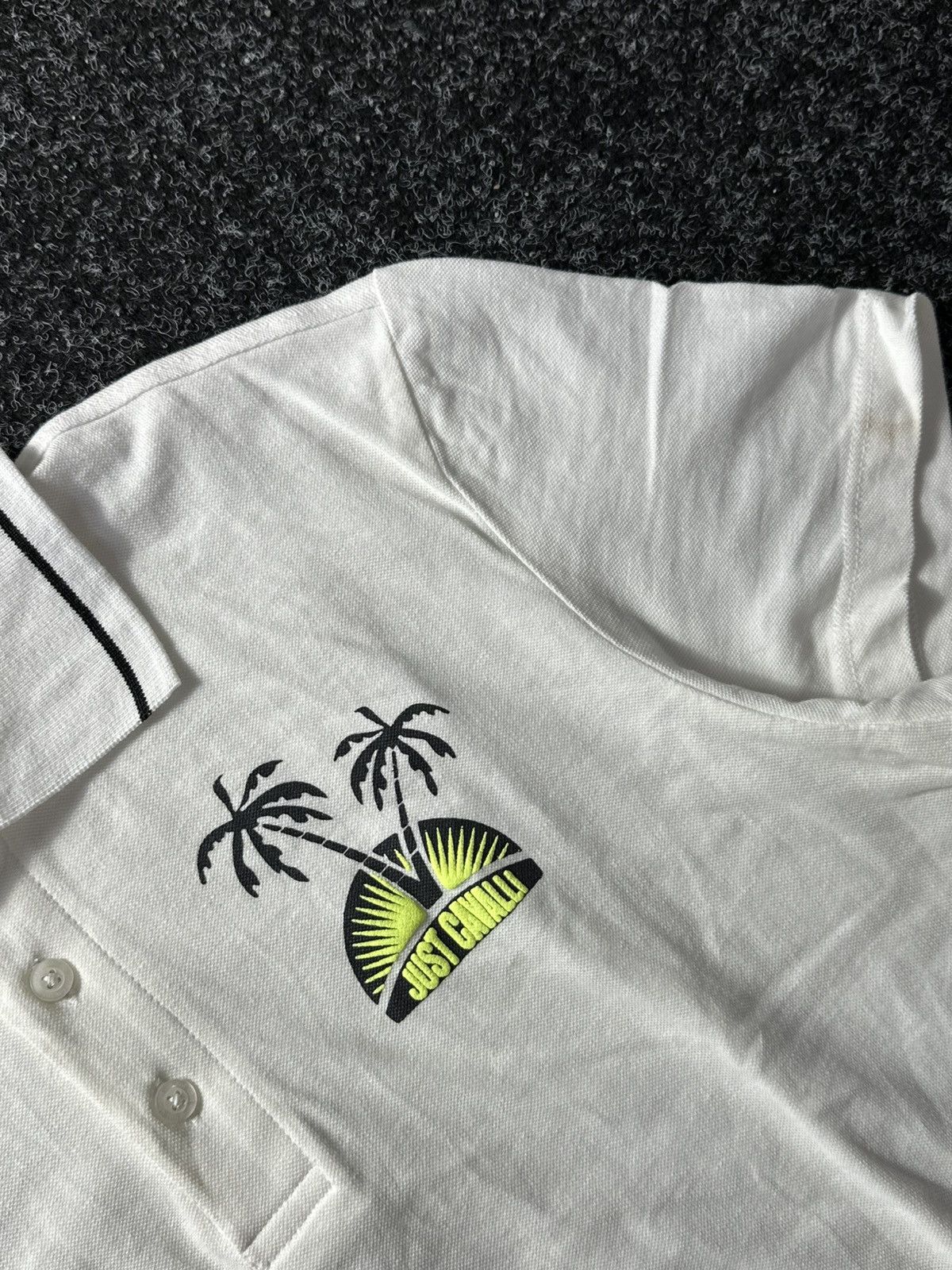 Just Cavalli × Roberto Cavalli 🚨JUST CAVALLI BEACHWEAR ROBERTO RARE TREE DESIGN POLO SHIRT Size US M / EU 48-50 / 2 - 4 Thumbnail