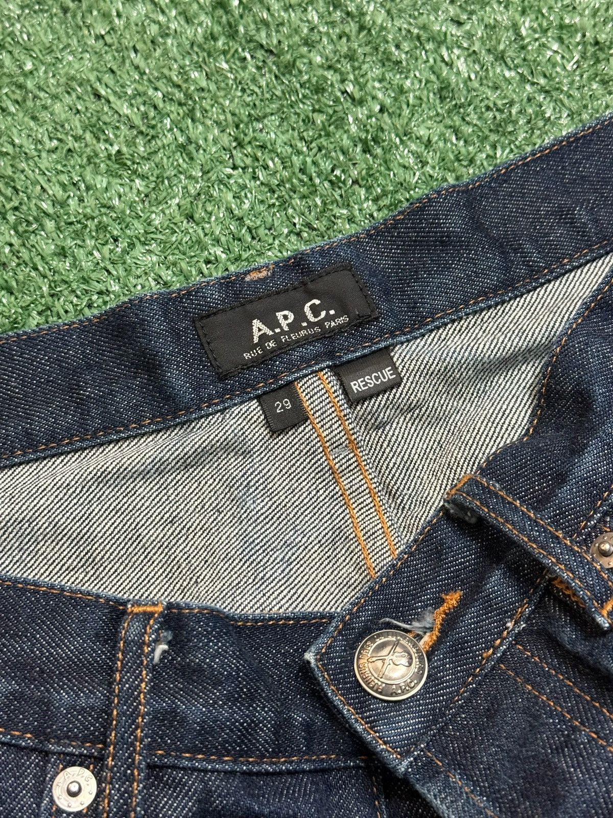 A.P.C. Vintage Y2K A.P.C Paris Rescue Faded Selvedge Denim Size US 29 - 3 Thumbnail