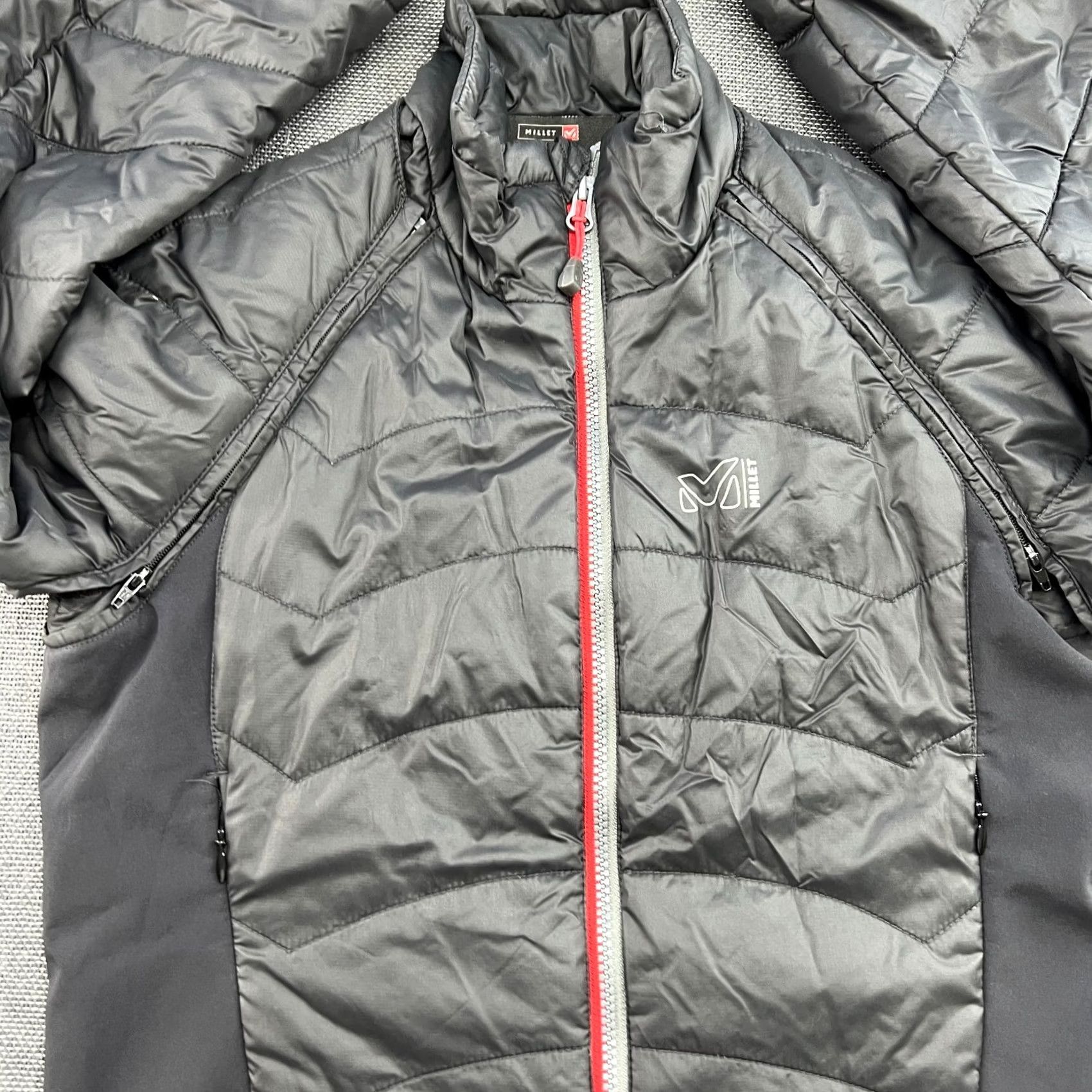 Vintage Millet Pertex Microlight Womens Black Jacket Medium Vest Removable Sleeves Hooded Puffer Jacket Outdoor Casual Zip Size M / US 6-8 / IT 42-44 - 5 Thumbnail