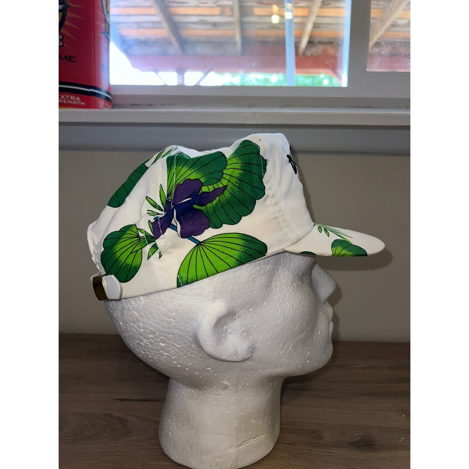 Vintage Vintage Durt Hawg Floral Bird White Hat Stained Stain VTG OS Size ONE SIZE - 7 Thumbnail