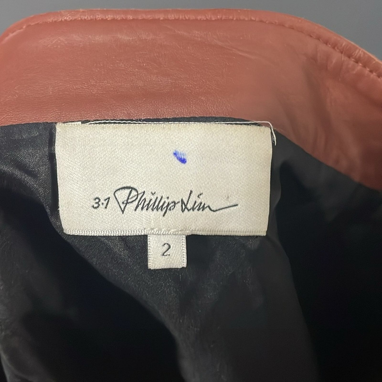 3.1 Phillip Lim 3.1 Phillip Lim Brown 100% Lambskin Rounded Fold Mini Skirt Size 26" / US 2 / IT 38 - 7 Thumbnail