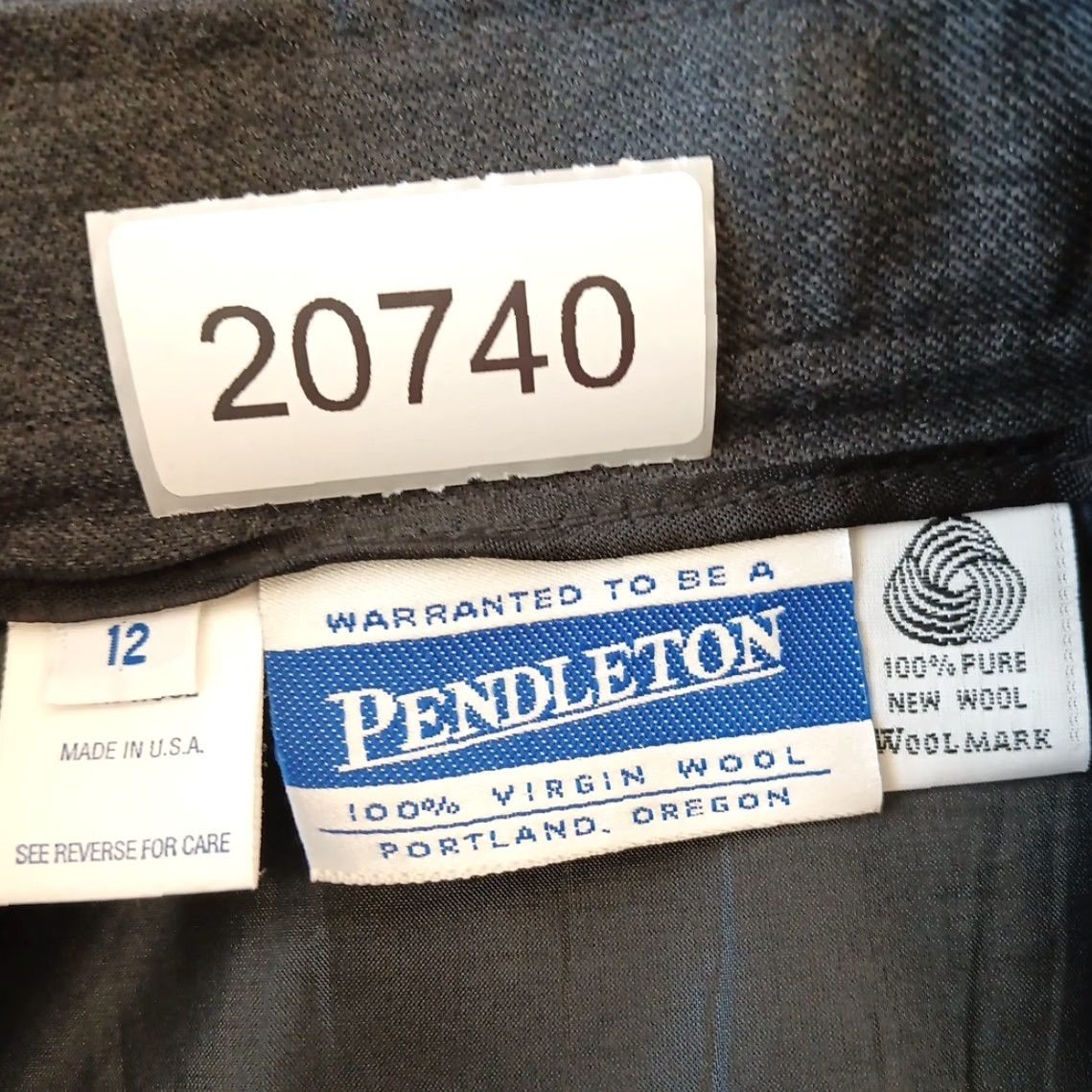 Pendleton VINTAGE Pendleton Skirt Women Long Pencil Gray Wool Lined Slit Side Zip 12 Regular US Size 34" / US 12 / IT 48 - 8 Thumbnail