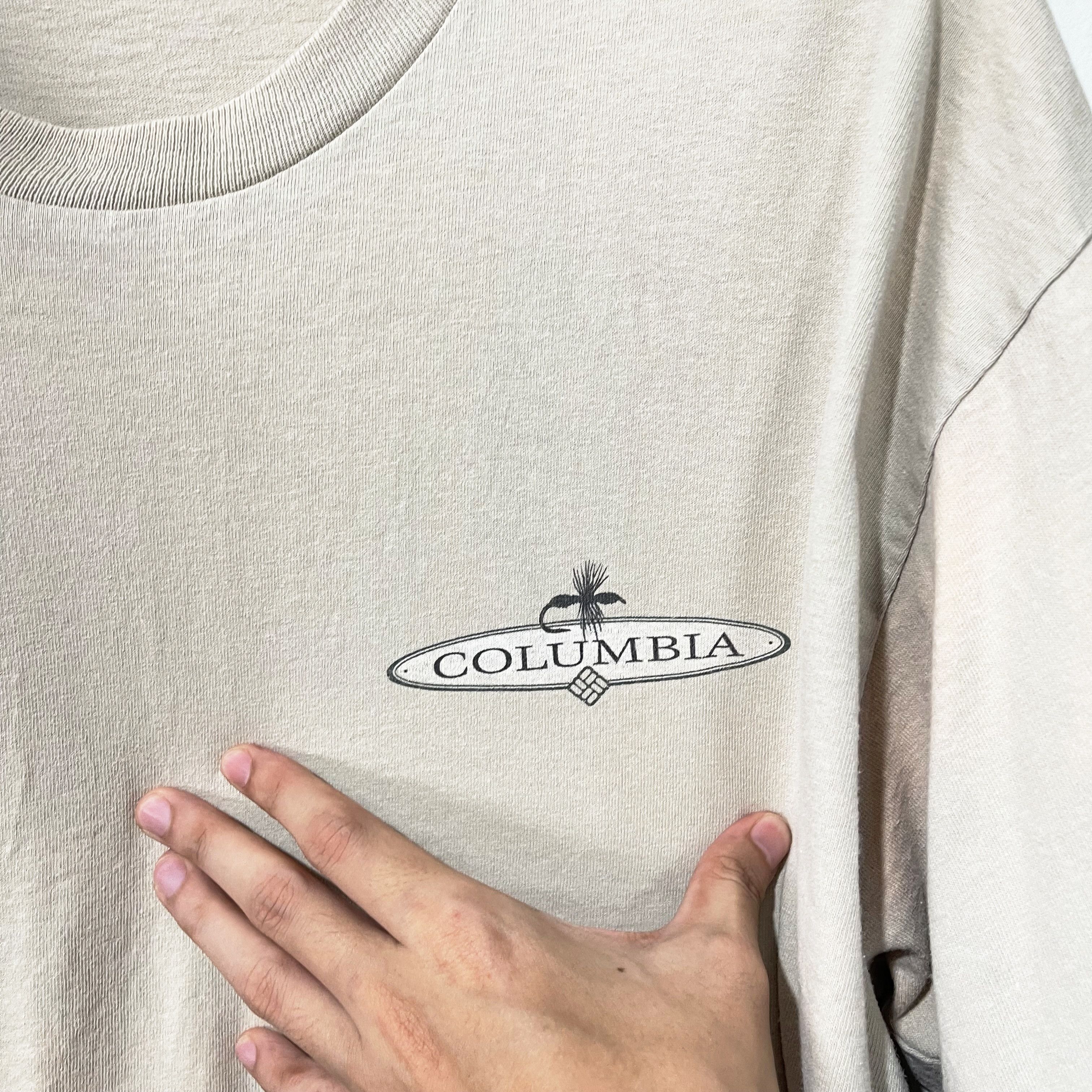 Columbia Vintage 90s Columbia Fly Fishing T-Shirt Size US L / EU 52-54 / 3 - 4 Thumbnail