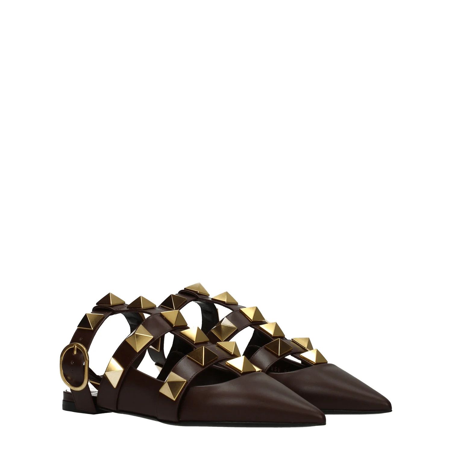 Valentino ob1o1e1224 Leather Sandals in Chocolate Brown Size US 8.5 / IT 38.5 - 2 Thumbnail