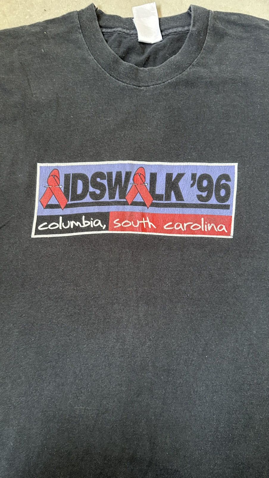 Vintage VINTAGE AIDS WALK 1996 TEE Size US XL / EU 56 / 4 - 2 Thumbnail