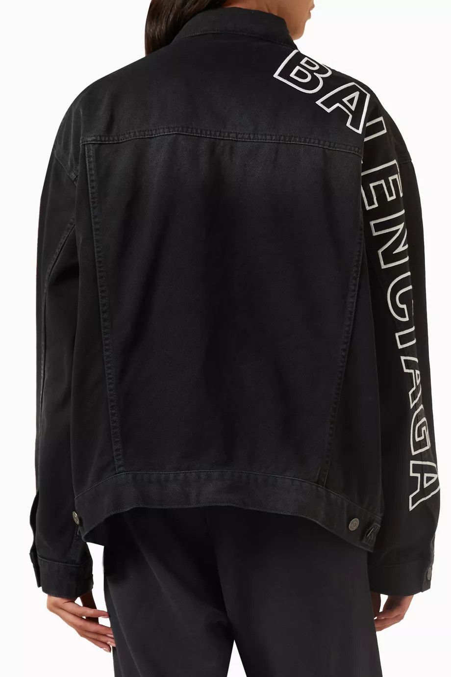 Balenciaga o1w1db10425 Dup / Outline Large Fit Jacket in Black Size S / US 4 / IT 40 - 6 Thumbnail