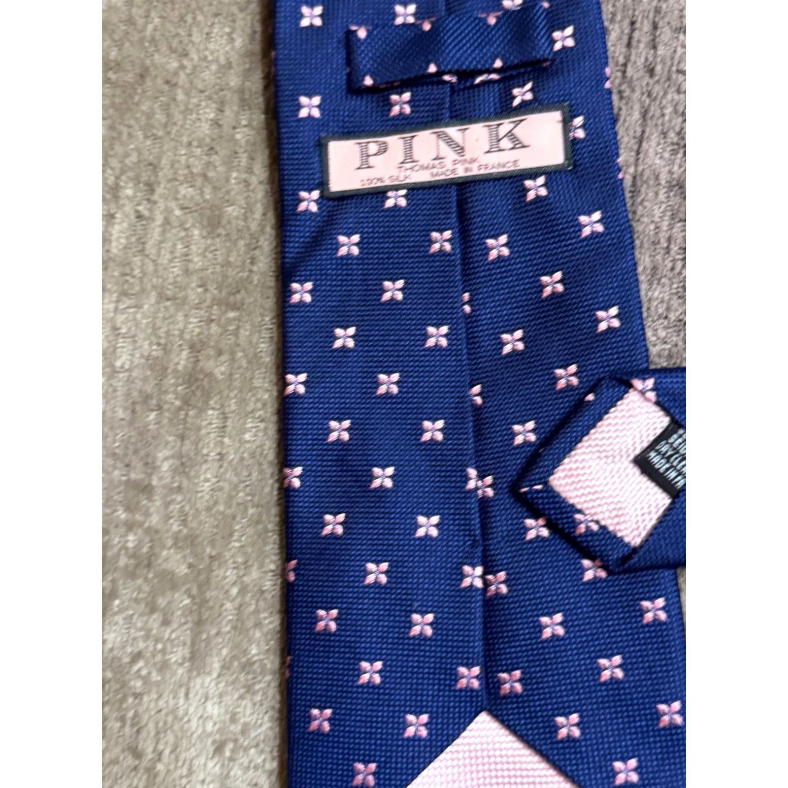 Pinko Thomas Pink Mens Necktie Silk Made In France Silk Necktie Tie MINT Multicolor Ascot Brand: Thomas Pink Size ONE SIZE - 4 Thumbnail