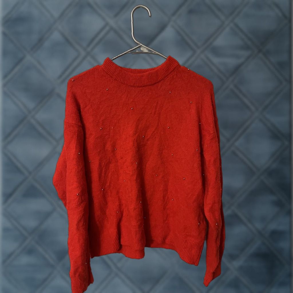 H&M H&M Women’s Knit Sweater Red Size Small Pullover Acrylic Wool Long Sleeve Round Neck Size S / US 4 / IT 40 - 1 Thumbnail