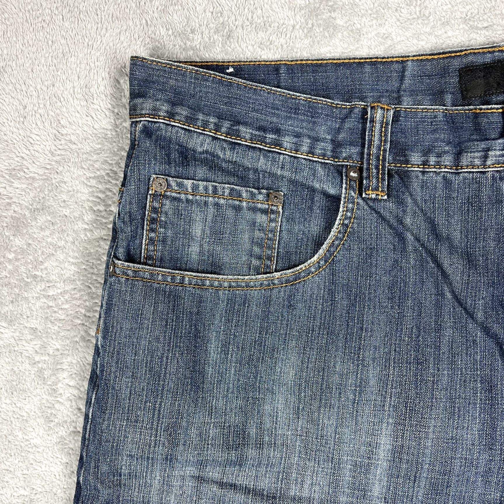 Anchor Blue VINTAGE Anchor Blue Baggy Shorts Men's 38 Waist Denim Wide Leg 5-Pocket Chino Relaxed Blue 90s Hip Hop Mens Size US 38 / EU 54 - 3 Thumbnail