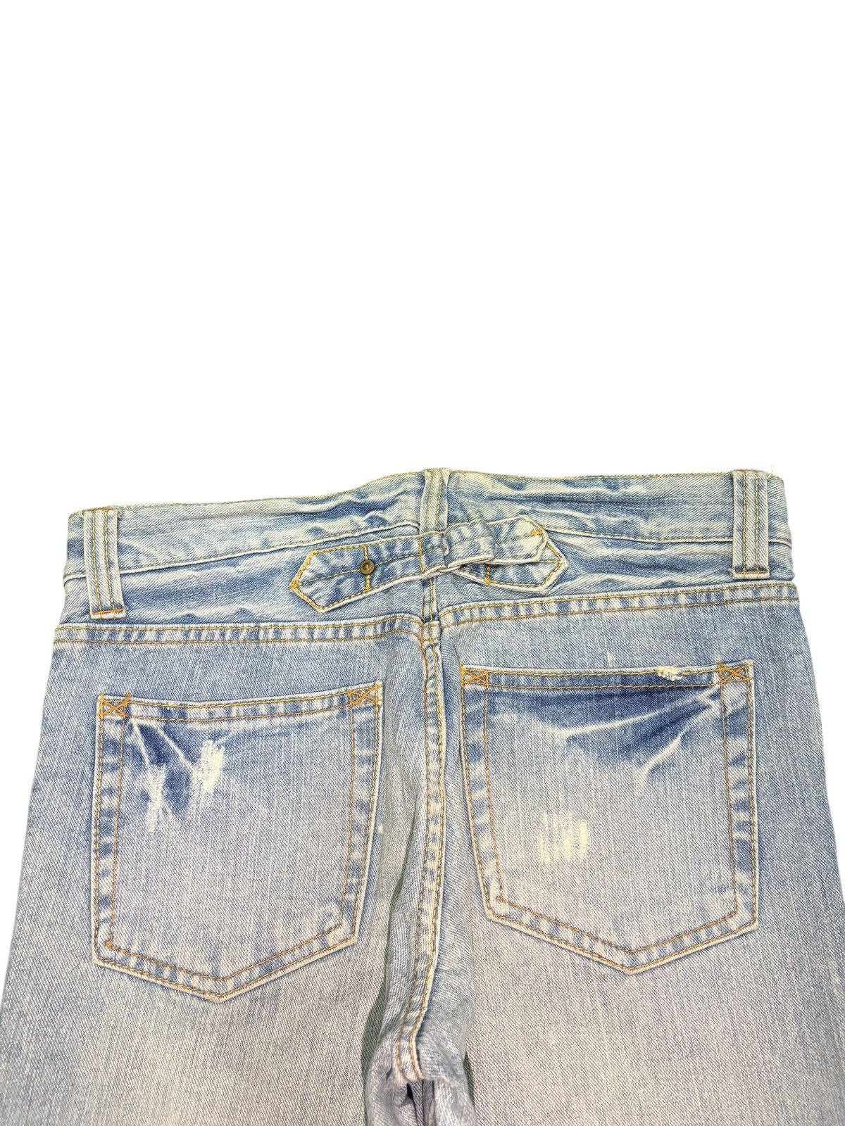 Diesel Vintage Japanese Brand Buckle Back Distressed Jeans Size 29" - 4 Thumbnail