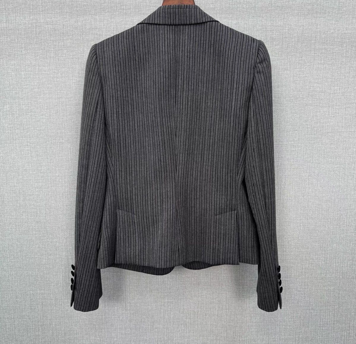 Dolce & Gabbana Dolce & Gabbana Runway Gray Striped Wool Smoking Jacket Size XS / US 0-2 / IT 36-38 - 2 Thumbnail