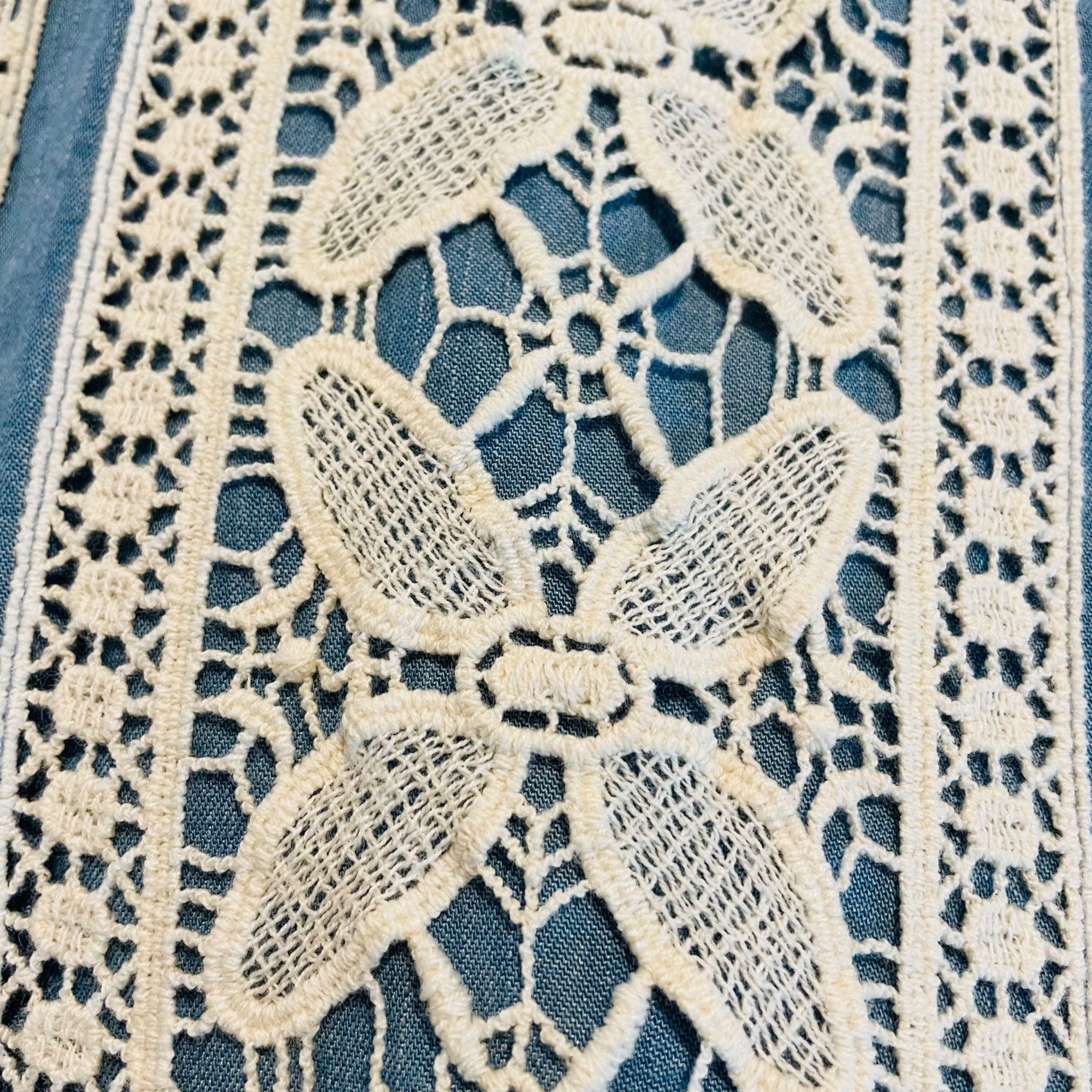 Other Hint Of Mint Women's Blue Boho Dress Small Lace Over Thin Bl Size S / US 4 / IT 40 - 7 Thumbnail