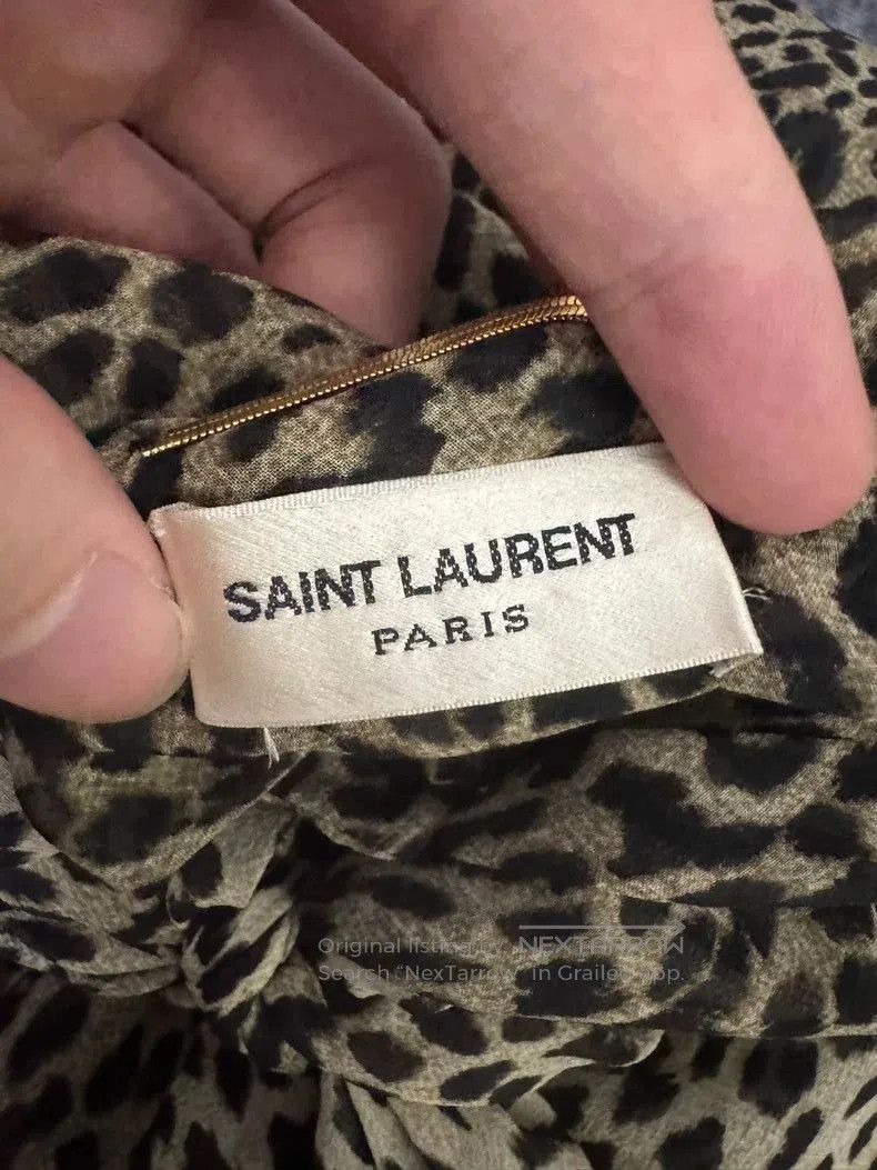 Saint Laurent Paris Saint Laurent Caramel Leopard Print Silk Shirt. Size US S / EU 44-46 / 1 - 5 Thumbnail