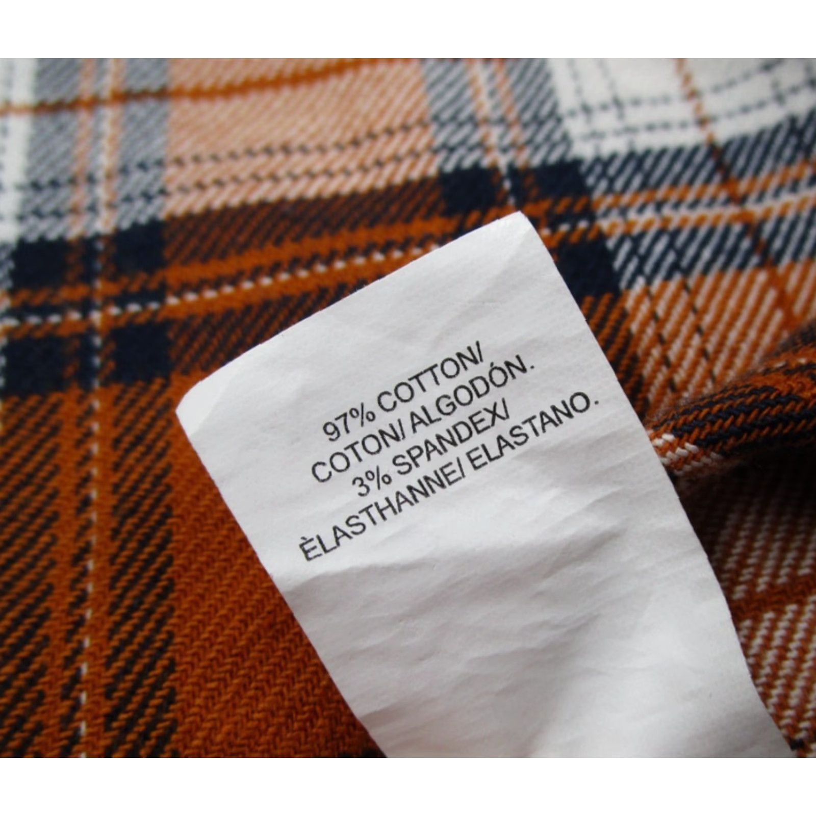 Lucky Brand Lucky Brand Men's Large Orange Plaid Button-Up Flannel Shirt Long Sleeve Pearl Snap Classic Casual Western Size US L / EU 52-54 / 3 - 4 Thumbnail