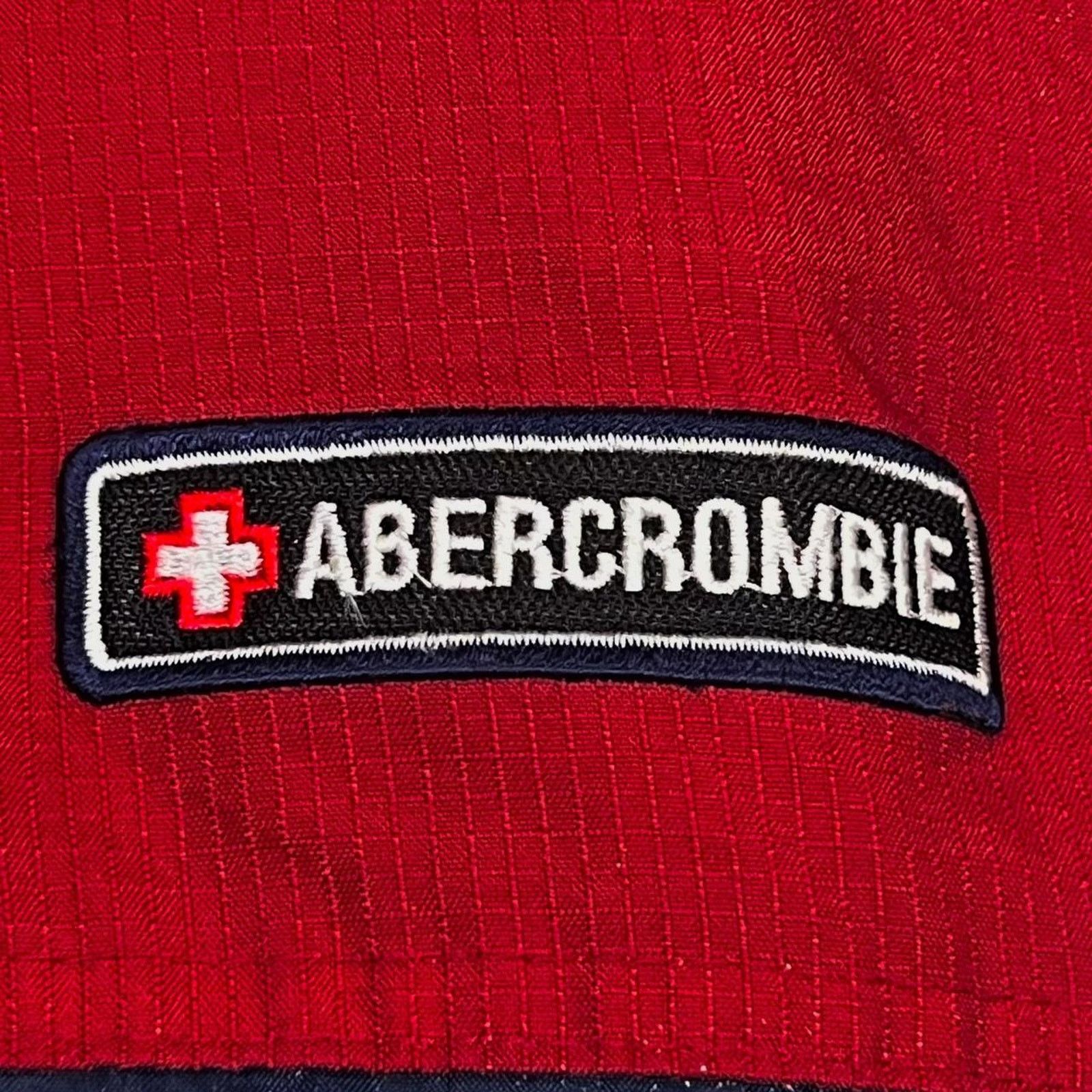 Abercrombie & Fitch Abercrombie & Fitch Vintage Red Striped Windbreaker Jacket Size US XXL / EU 58 / 5 - 2 Thumbnail