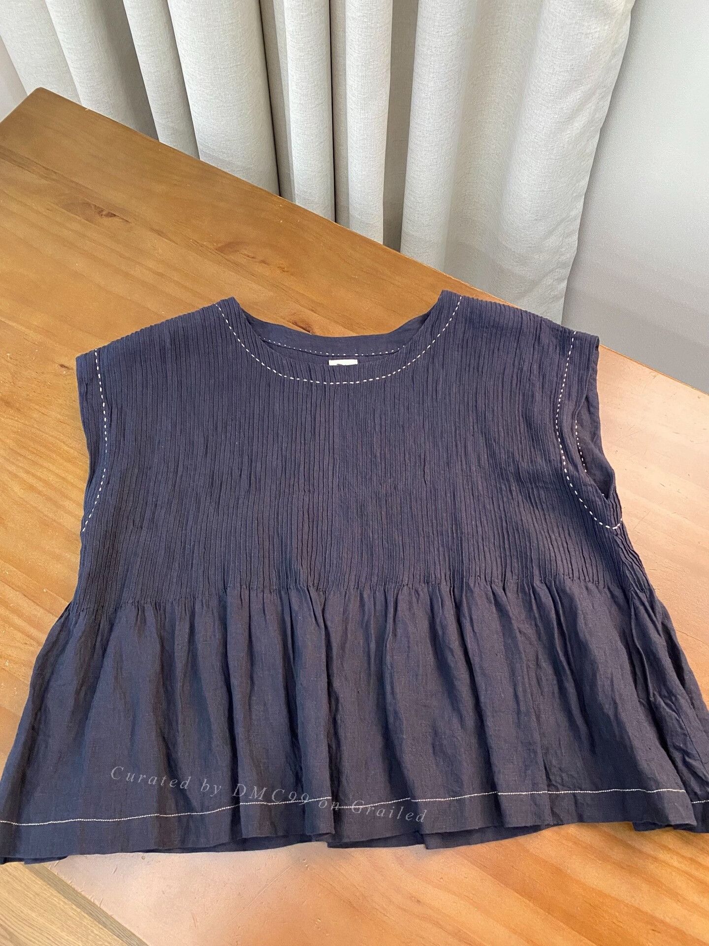 Devoa DVE Pleated Sleeveless Vest Size S / US 4 / IT 40 - 1 Thumbnail