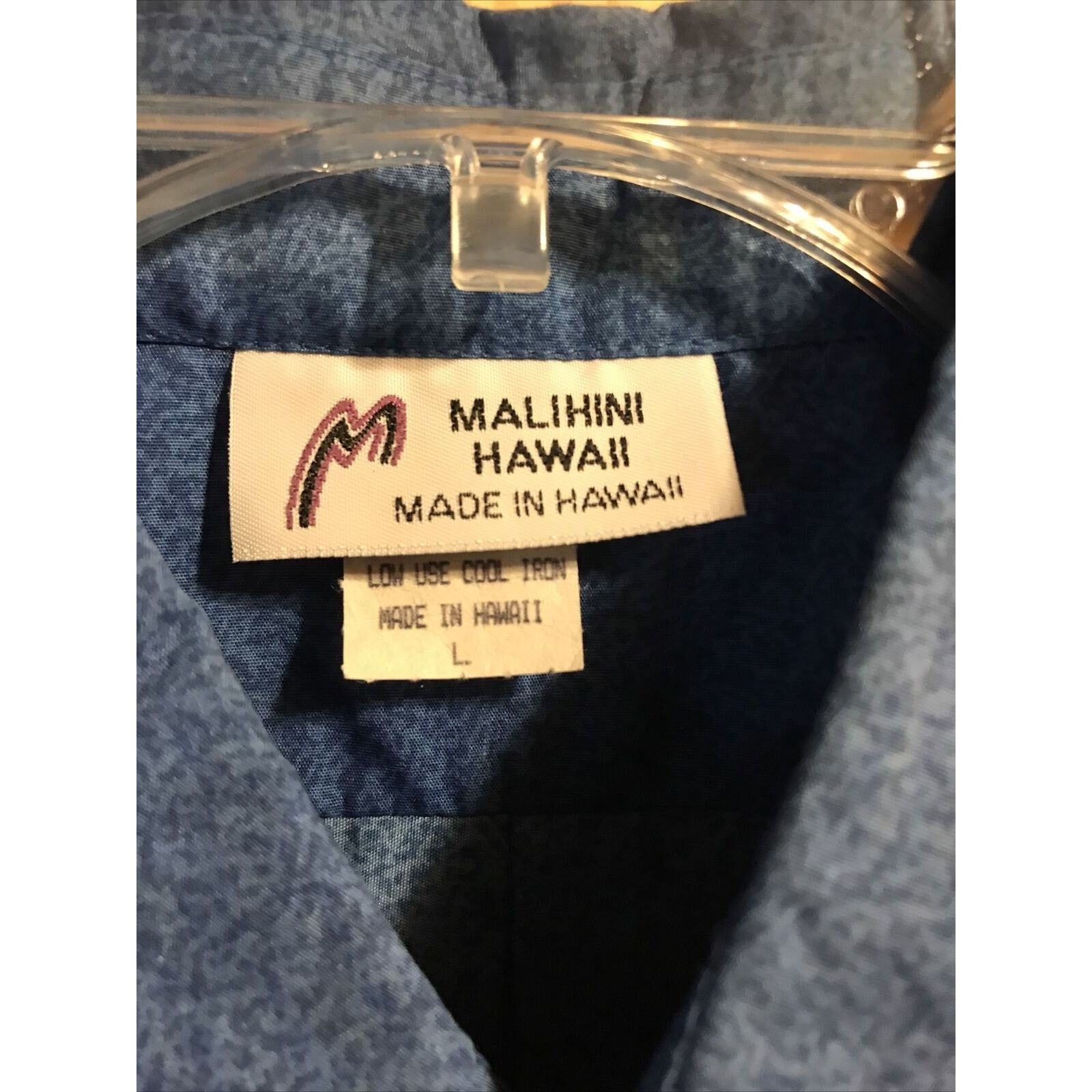 Other Malihini Hawaii Men’s L Blue SS Buitton Down Hawaiian Shirt Size US L / EU 52-54 / 3 - 3 Thumbnail
