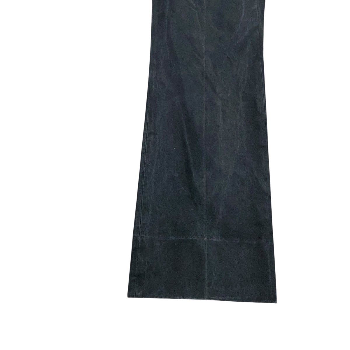 Dior × Hedi Slimane SS04 'STRIP' Dior Homme Black Faded Pants Leather Trimmed Size US 29 - 9 Thumbnail