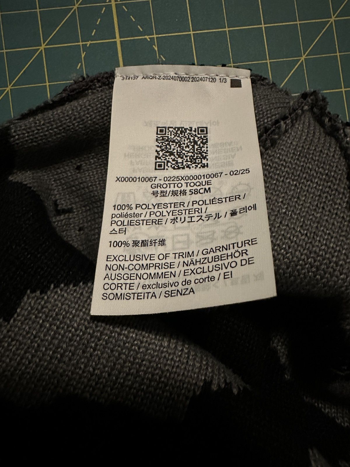 Arc'teryx Arc’teryx Grotto Toque Black and Grey Size ONE SIZE - 3 Thumbnail