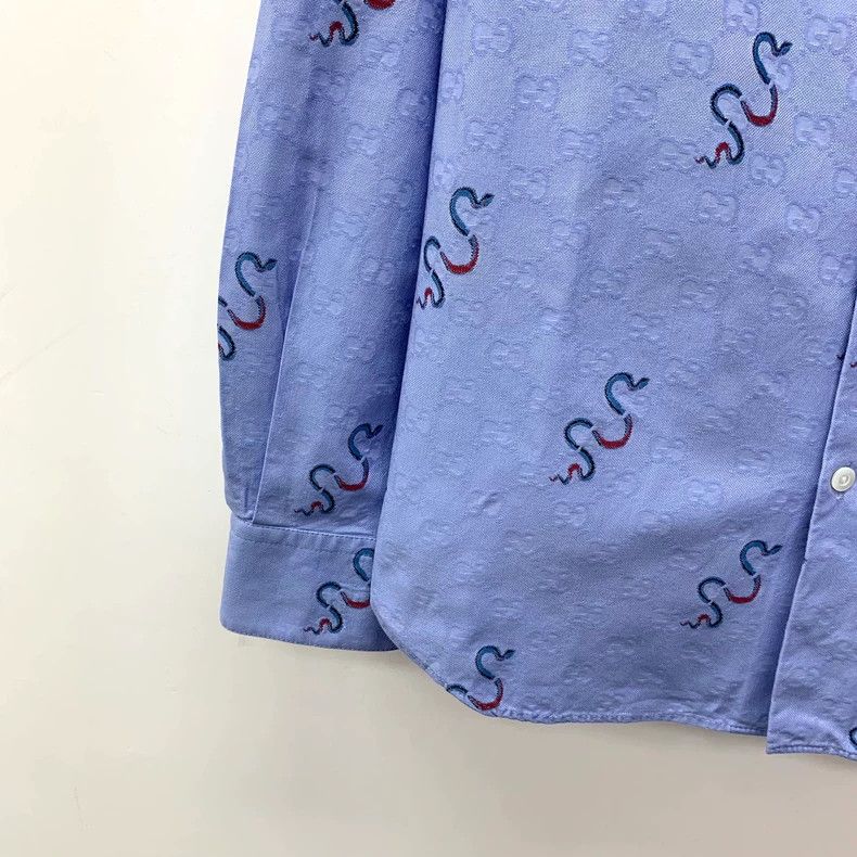 Gucci Gucci Size39 25 blue logo dark pattern full printing snake- Size US XXS / EU 40 - 4 Thumbnail