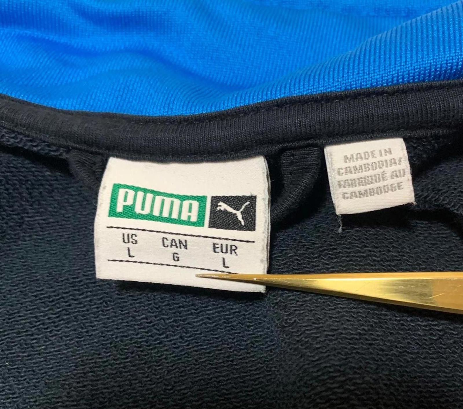 Puma Puma Men's Size L Black Royal Blue Blue Track Jacket Zip Up Size US 34 / EU 50 - 4 Thumbnail