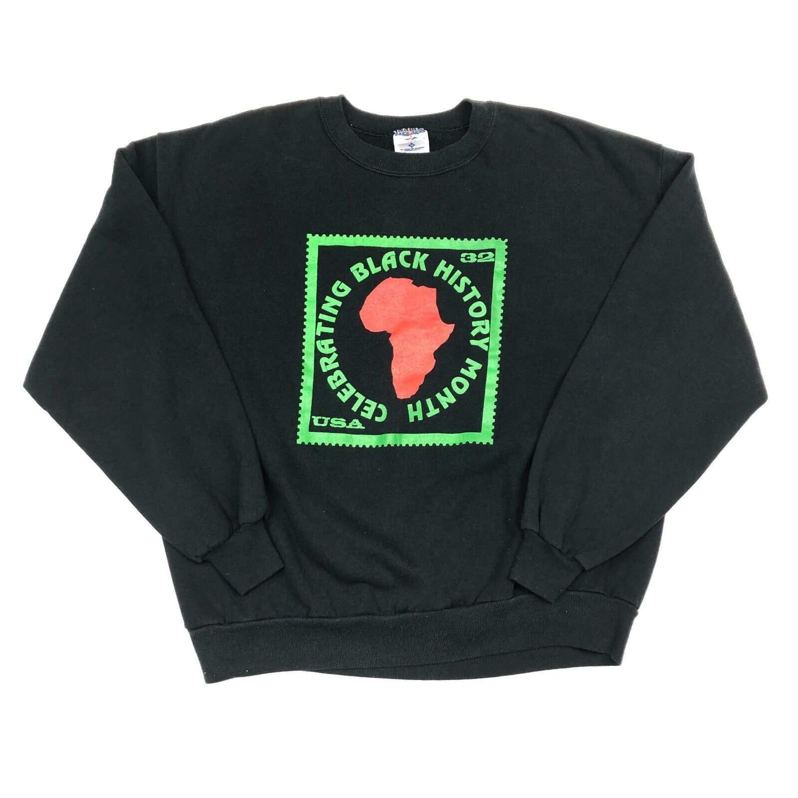 Jerzees × Vintage Black History Month Stamp Logo Sweater Black Size XL B5 Size US XL / EU 56 / 4 - 1 Thumbnail