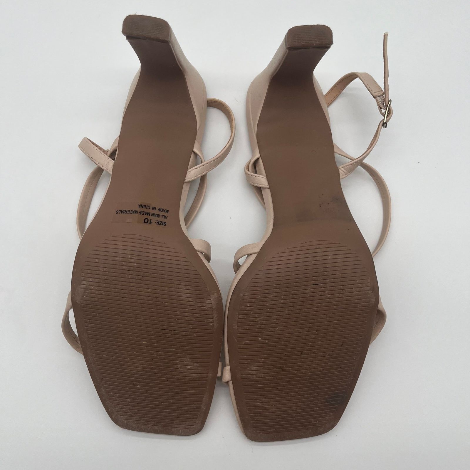 Unknown London LULUS Strappy Heels, Beige Bridal, Size 10 Size US 10 / IT 40 - 5 Thumbnail