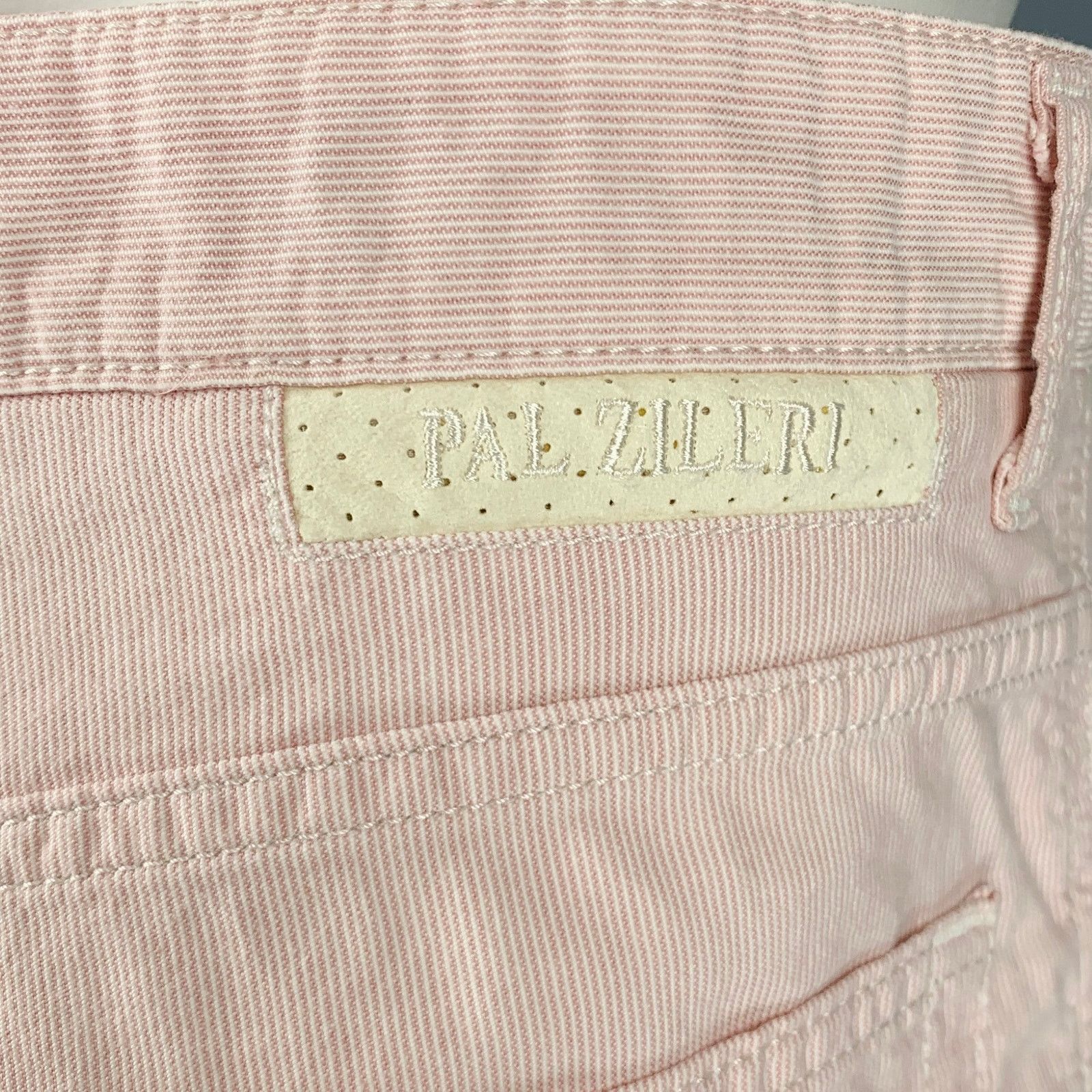 Pal Zileri Pink White Stripe Cotton 5 Pockets Casual Pants Size US 36 / EU 52 - 3 Thumbnail