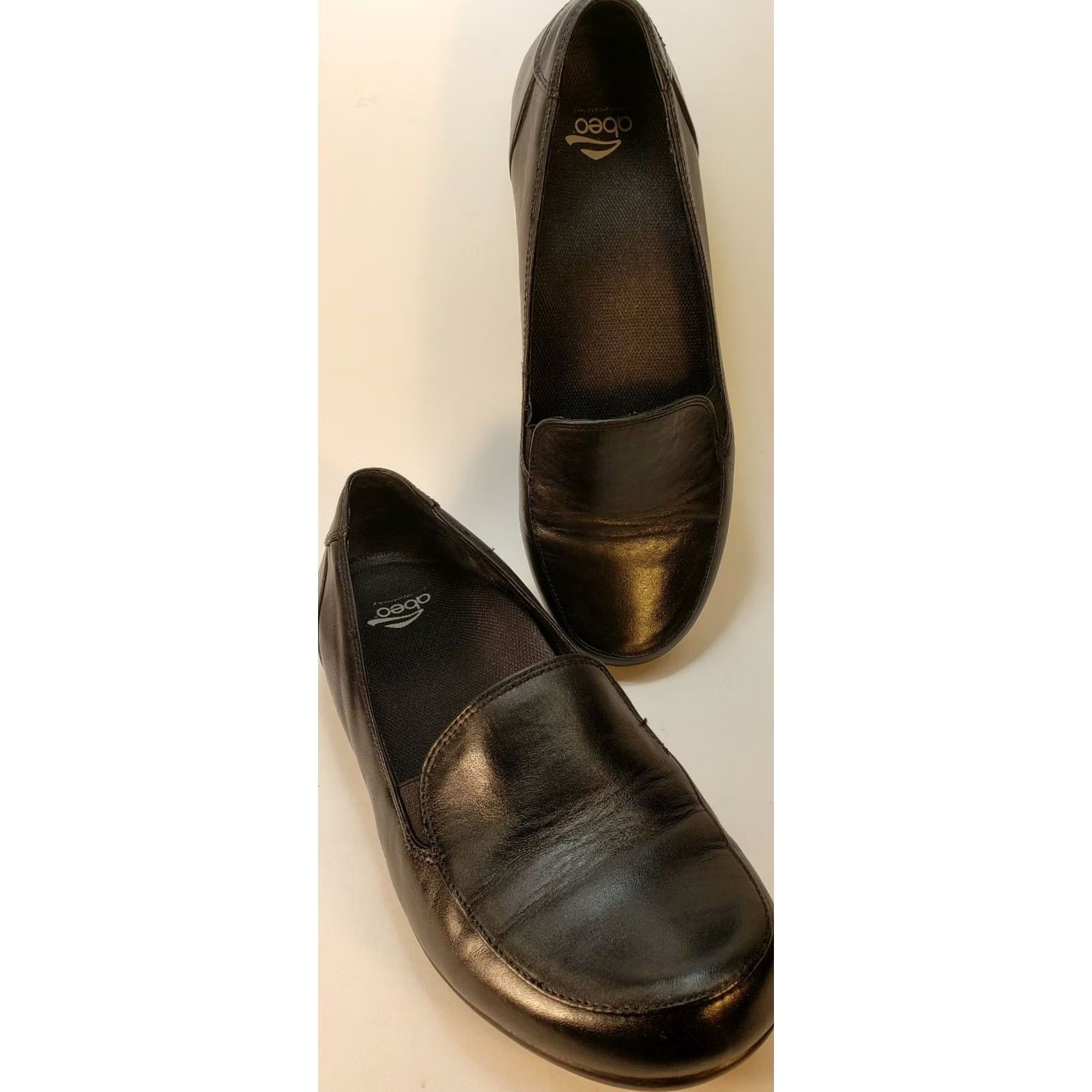 Greats Abeo Avery Comfort Flats Women's 8.5M Black Leather Orthopedic High Arch Cushy Footbed Casual Shoes Women US 8.5 Size US 7 / IT 37 - 2 Thumbnail