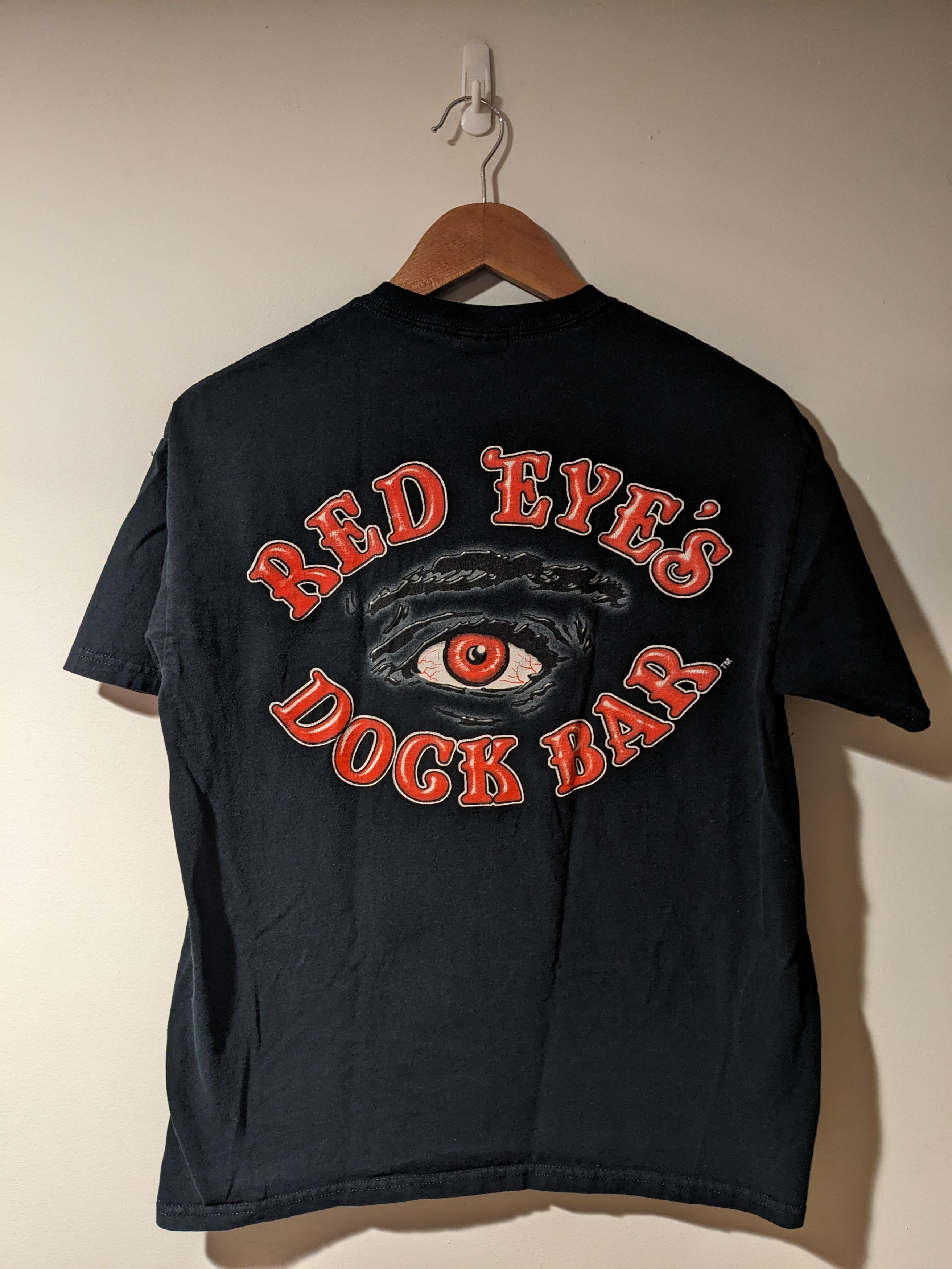 Gildan × Vintage Vintage Y2K Red Eye's Dock Bar Maryland Black Medium T-Shirt Size US M / EU 48-50 / 2 - 1 Thumbnail
