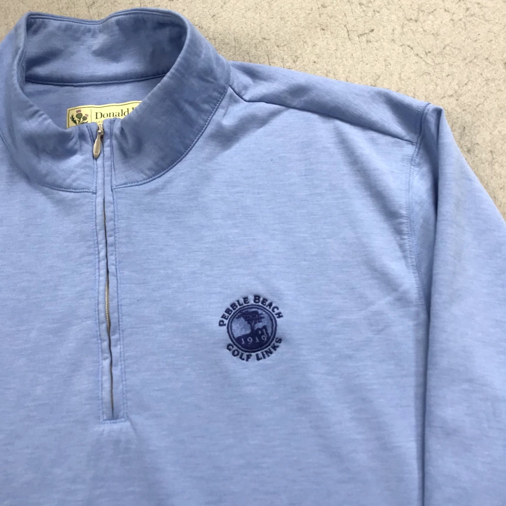Vintage VINTAGE Donald Ross Pebble Beach Golf Jacket Mens XL Blue 1/4 Zip Pullover Size US XL / EU 56 / 4 - 3 Thumbnail