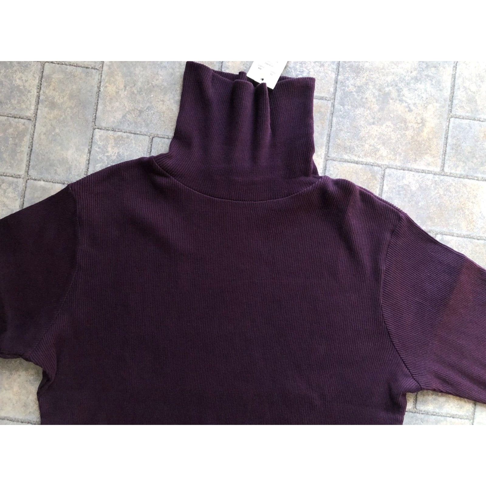 Vintage New Signature Expressions Women’s Turtleneck Sweater Purple Size XL 100% Cotton Size XL / US 12-14 / IT 48-50 - 4 Thumbnail