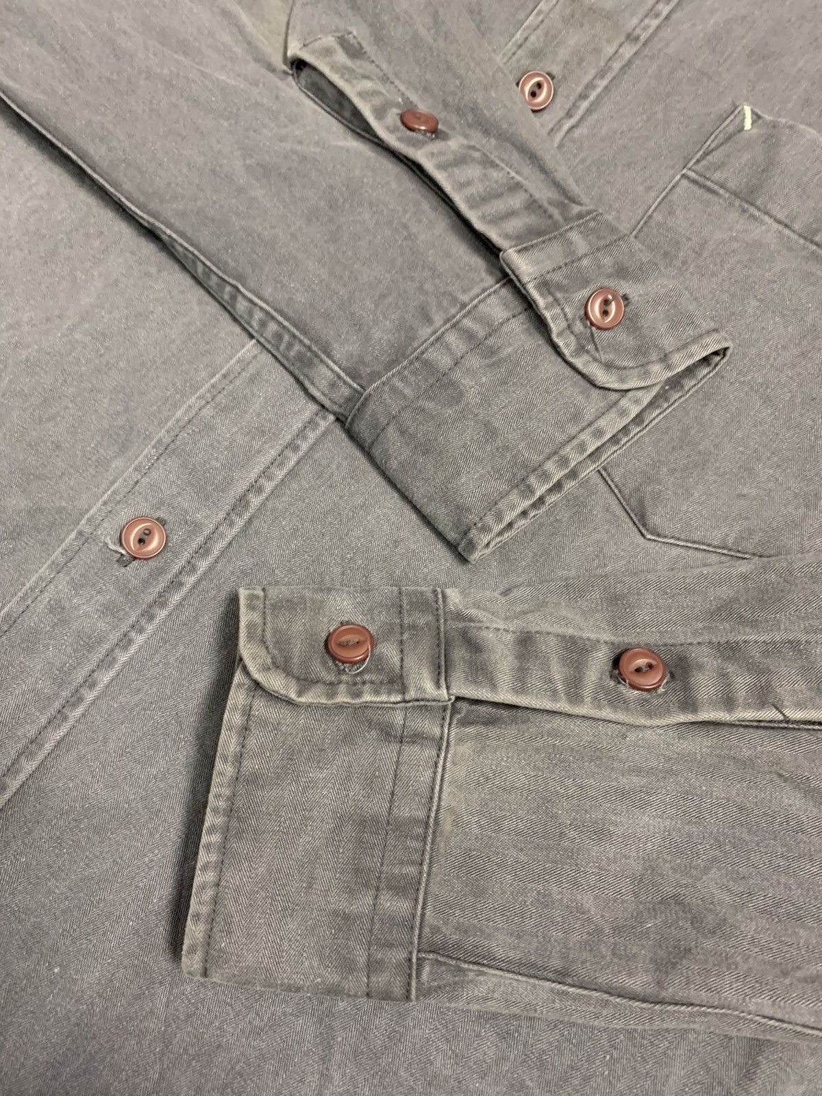 Japanese Brand TDH The Denim Holics Long Sleeve Button Shirt Size US M / EU 48-50 / 2 - 4 Thumbnail