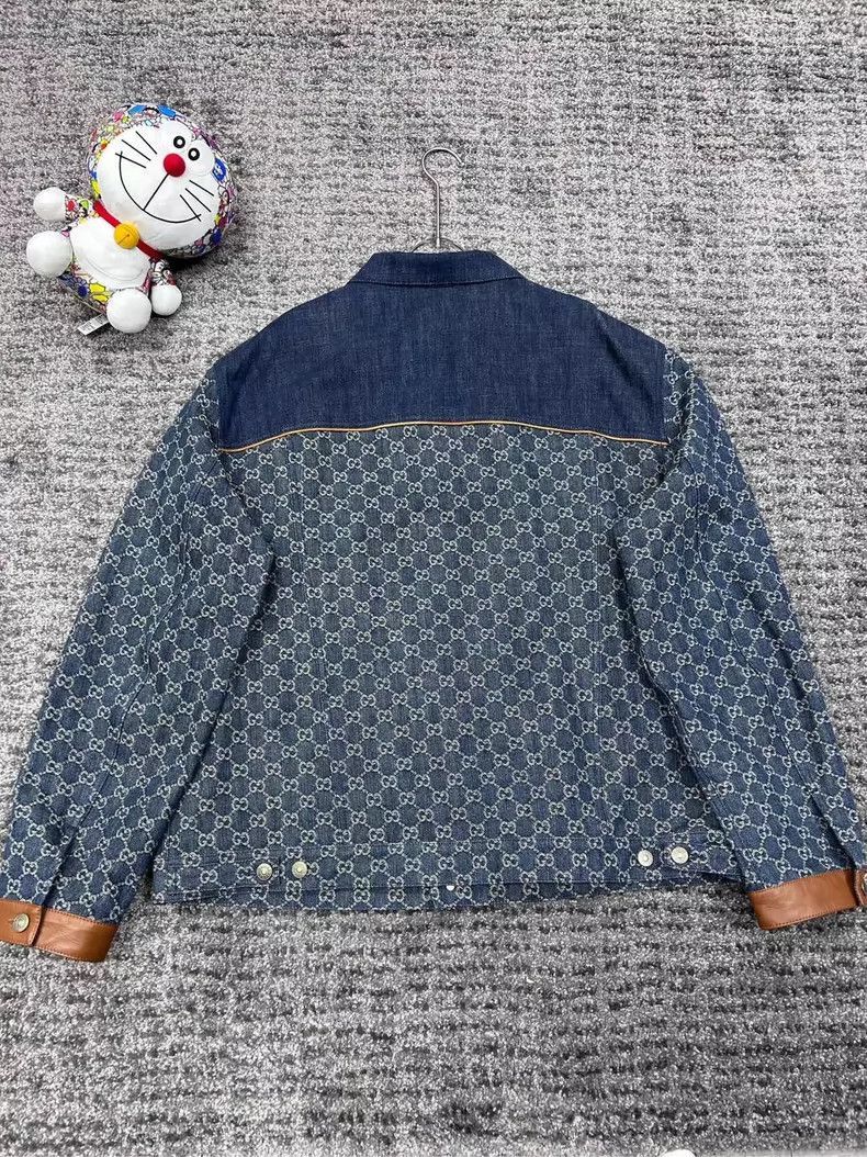 Gucci Gucci Denim Jacket with Monogram Print-2506 Size US XXL / EU 58 / 5 - 2 Thumbnail