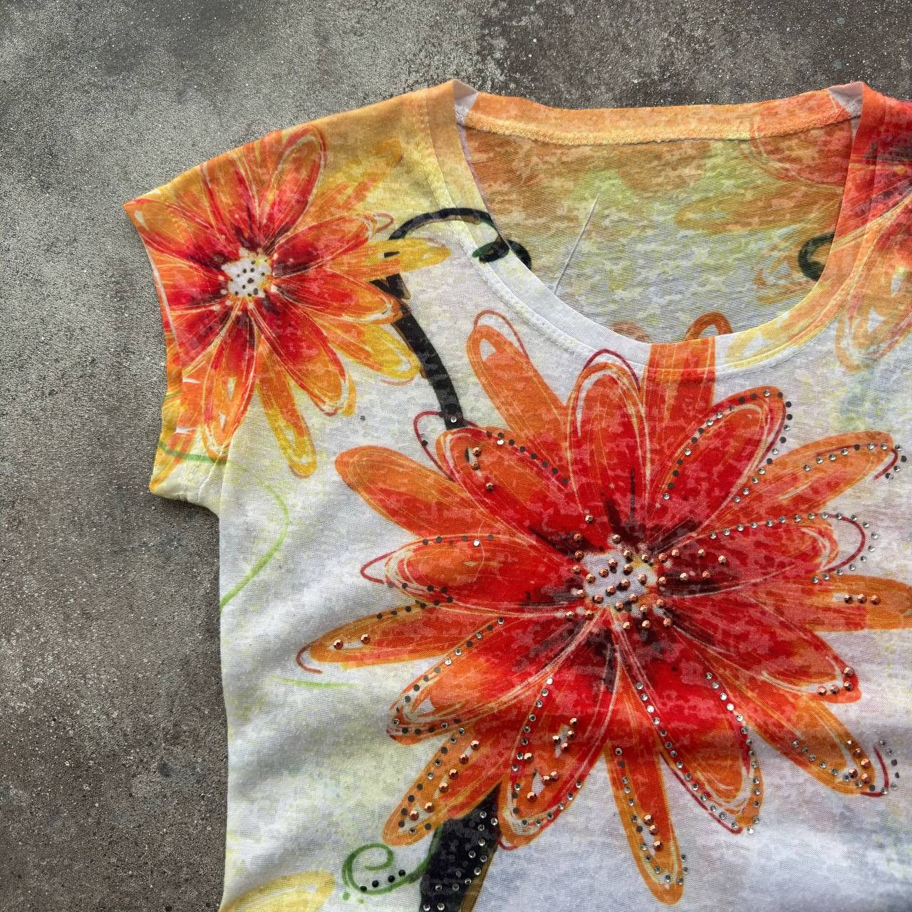 Hysteric Glamour × Japanese Brand × Vintage Amazing 2000's Aesthetic Y2K Vintage Floral T-Shirt Size M / US 6-8 / IT 42-44 - 2 Thumbnail