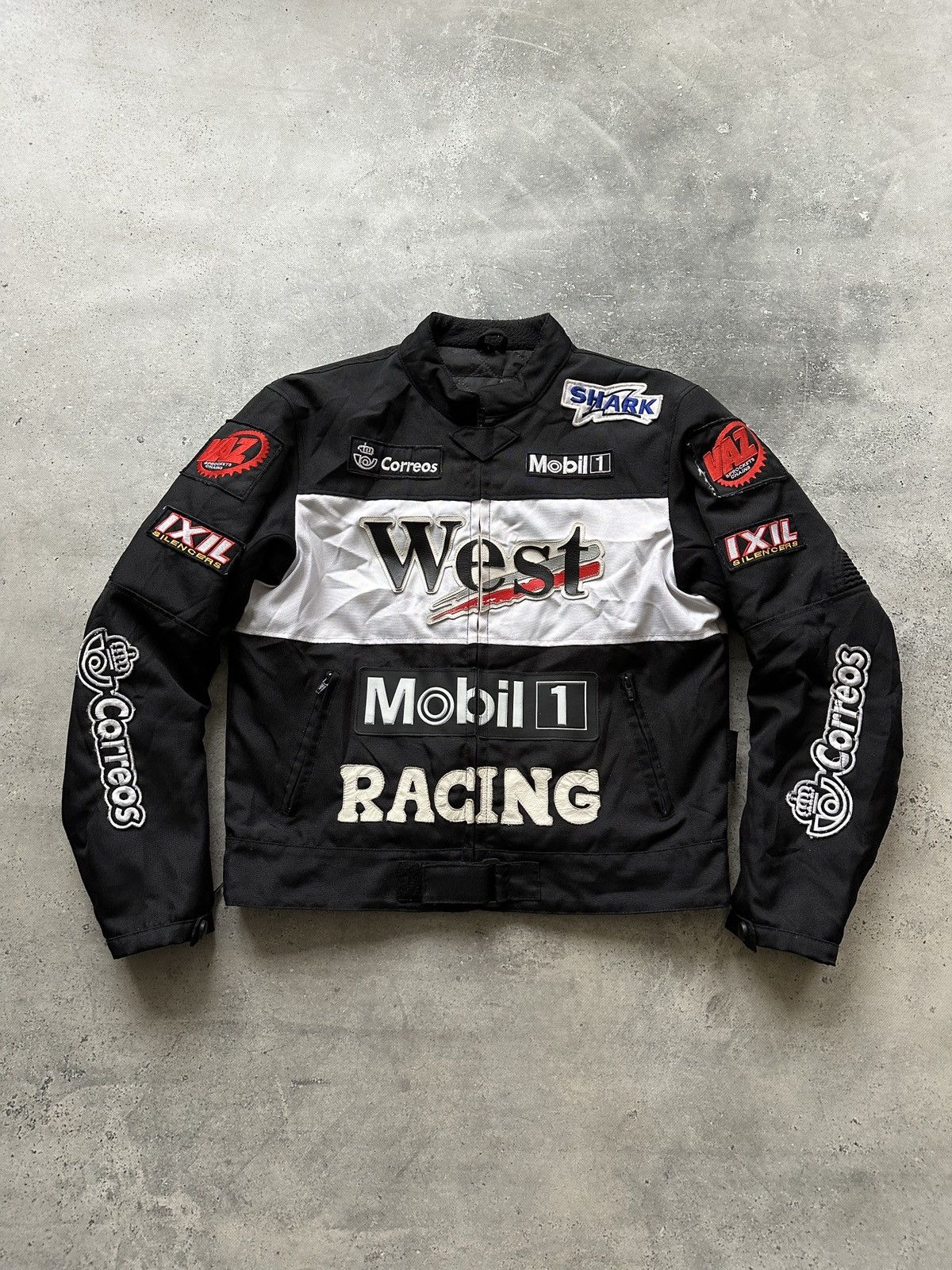 image of West F-1 Racing Mobil 1 Jacket in Black, Men's (Size Large)