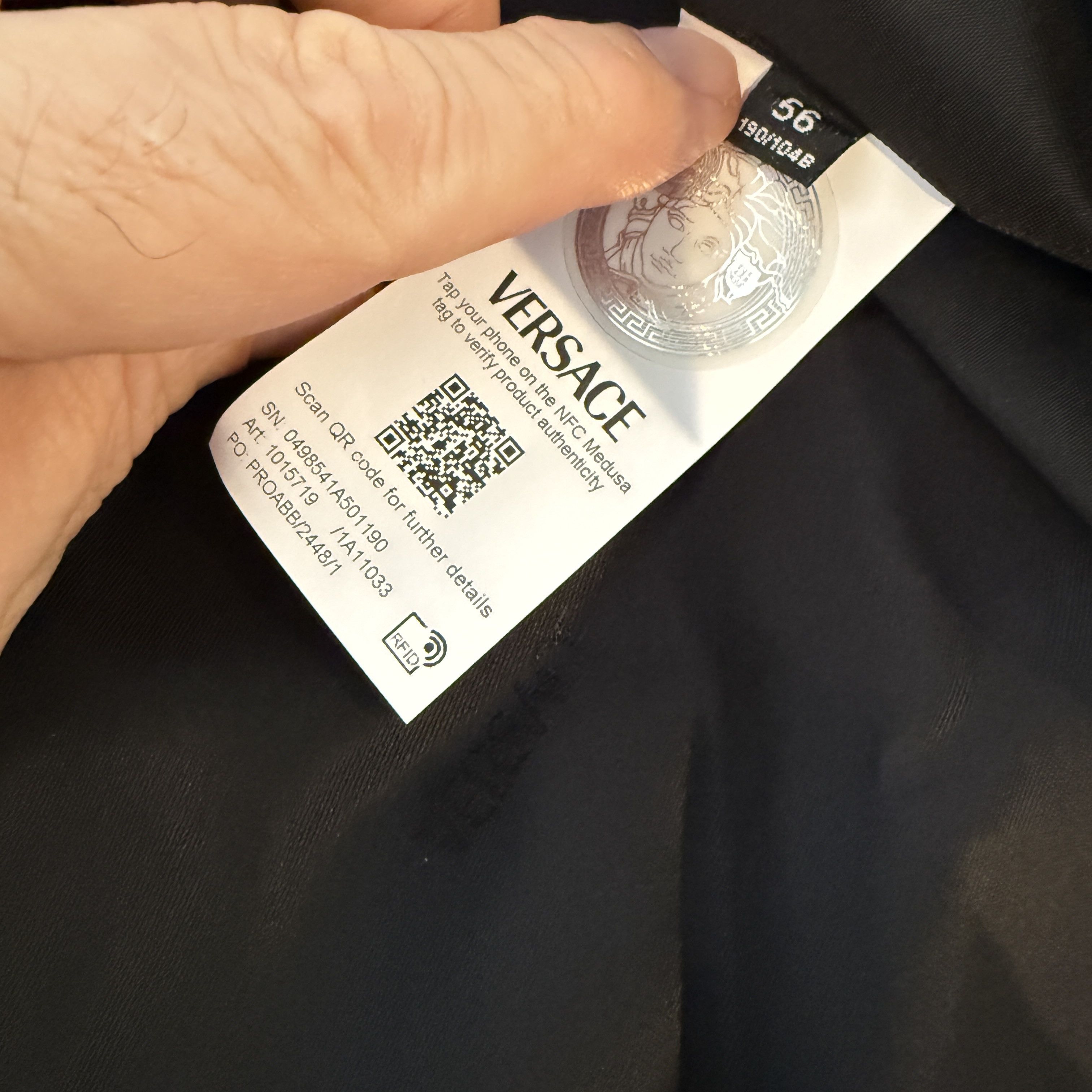 Versace Versace Bomber Jacket Black Heritage Print on back, 56 Size US XL / EU 56 / 4 - 13 Thumbnail