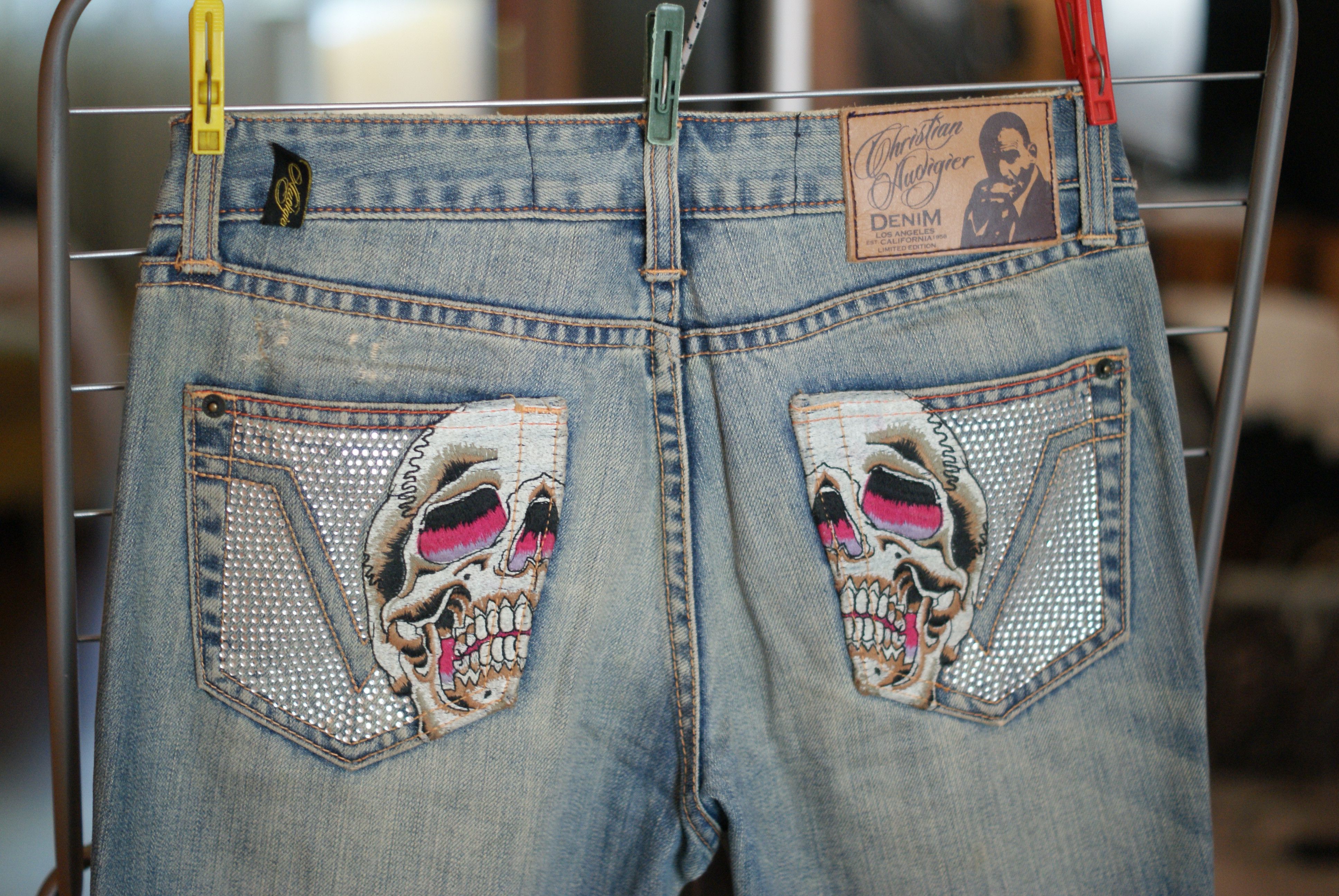 Christian Audigier Limited edition 28X33 Christian Audigier womens jeans skull Size 28" / US 6 / IT 42 - 4 Thumbnail