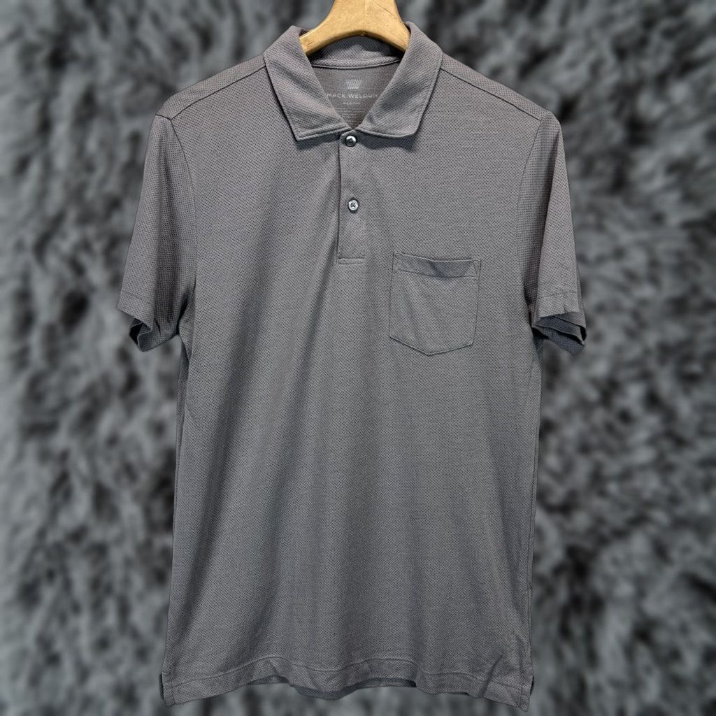 Vintage Mack Weldon Golf Polo Shirt Mens M VGUC Lightweight Perforated Breathable Gray Size US M / EU 48-50 / 2 - 1 Thumbnail