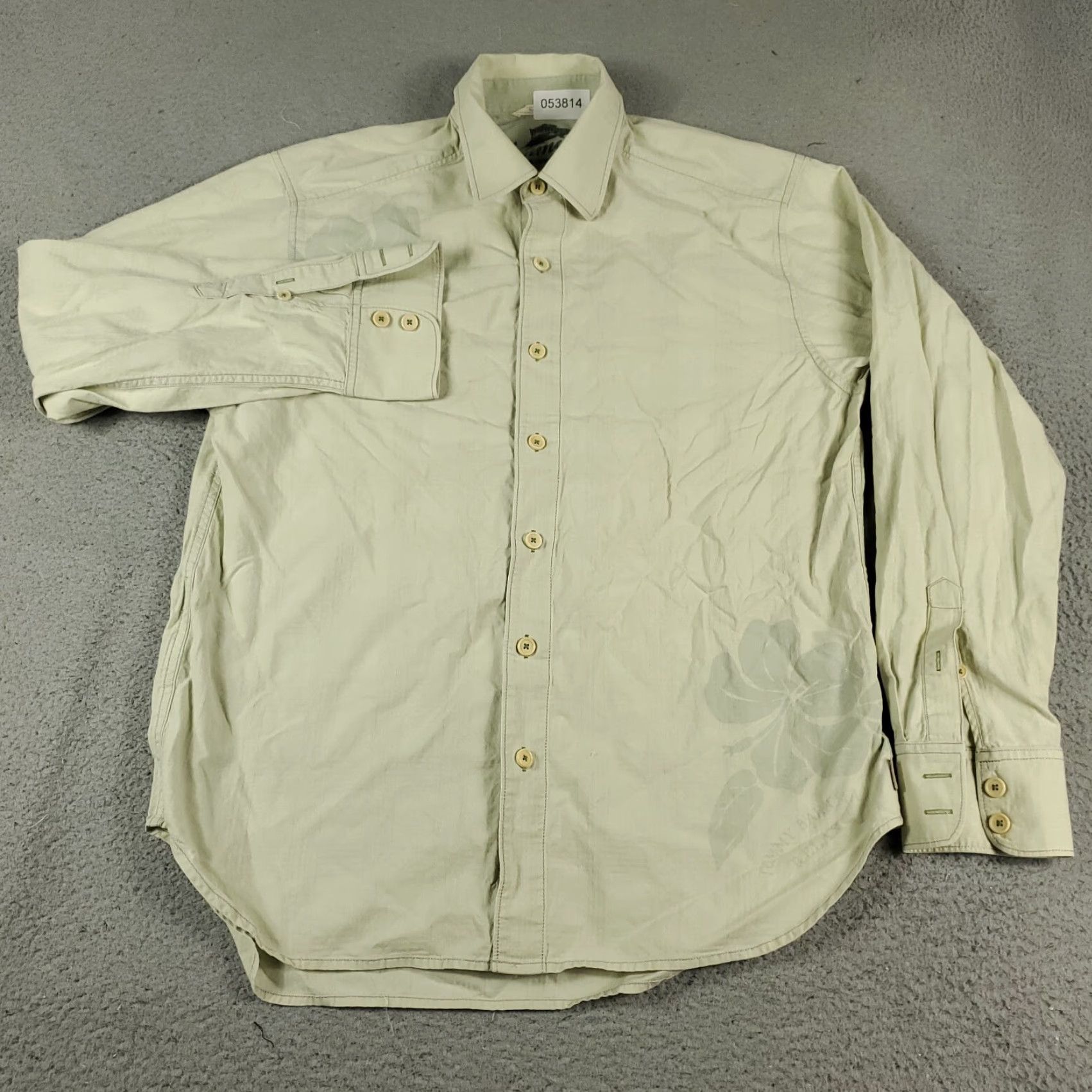 Tommy Bahama Tommy Bahama Shirt Mens Size Medium Green Cotton Button Up Long Sleeve Size US M / EU 48-50 / 2 - 2 Thumbnail