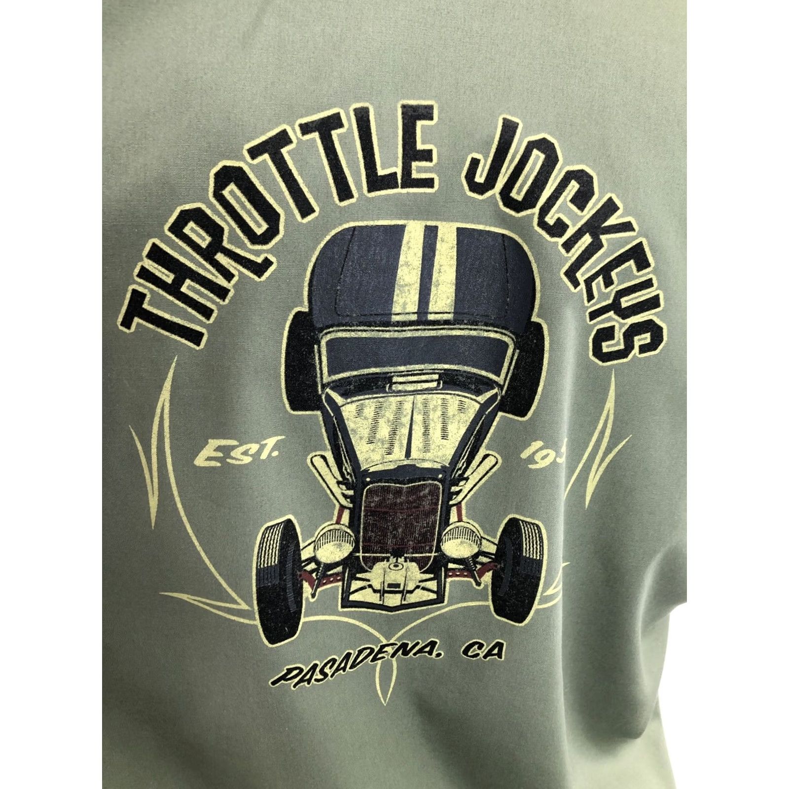 Jockey BC Ethic THROTTLE JOCKEYS Shirt Mens Md Green Cars Pearl Snap Button-Up Short Sleeve Casual Size US M / EU 48-50 / 2 - 4 Thumbnail