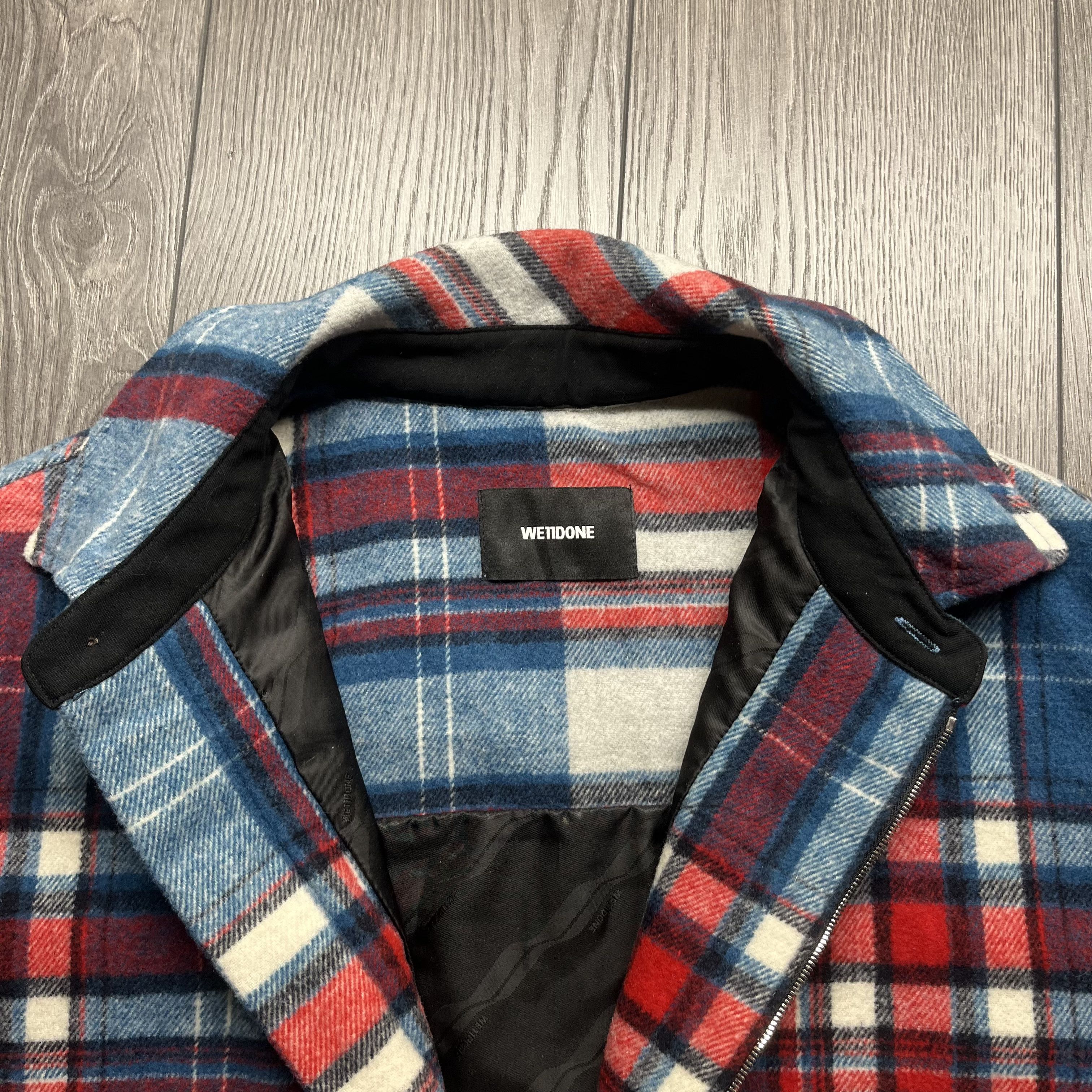 WE11DONE We11done Wool Plaid Print Quarter Zip Jacket Medium Size US M / EU 48-50 / 2 - 6 Thumbnail
