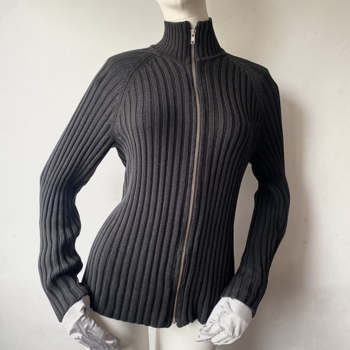 Vintage archival Armani zip sweater made in Hong Kong