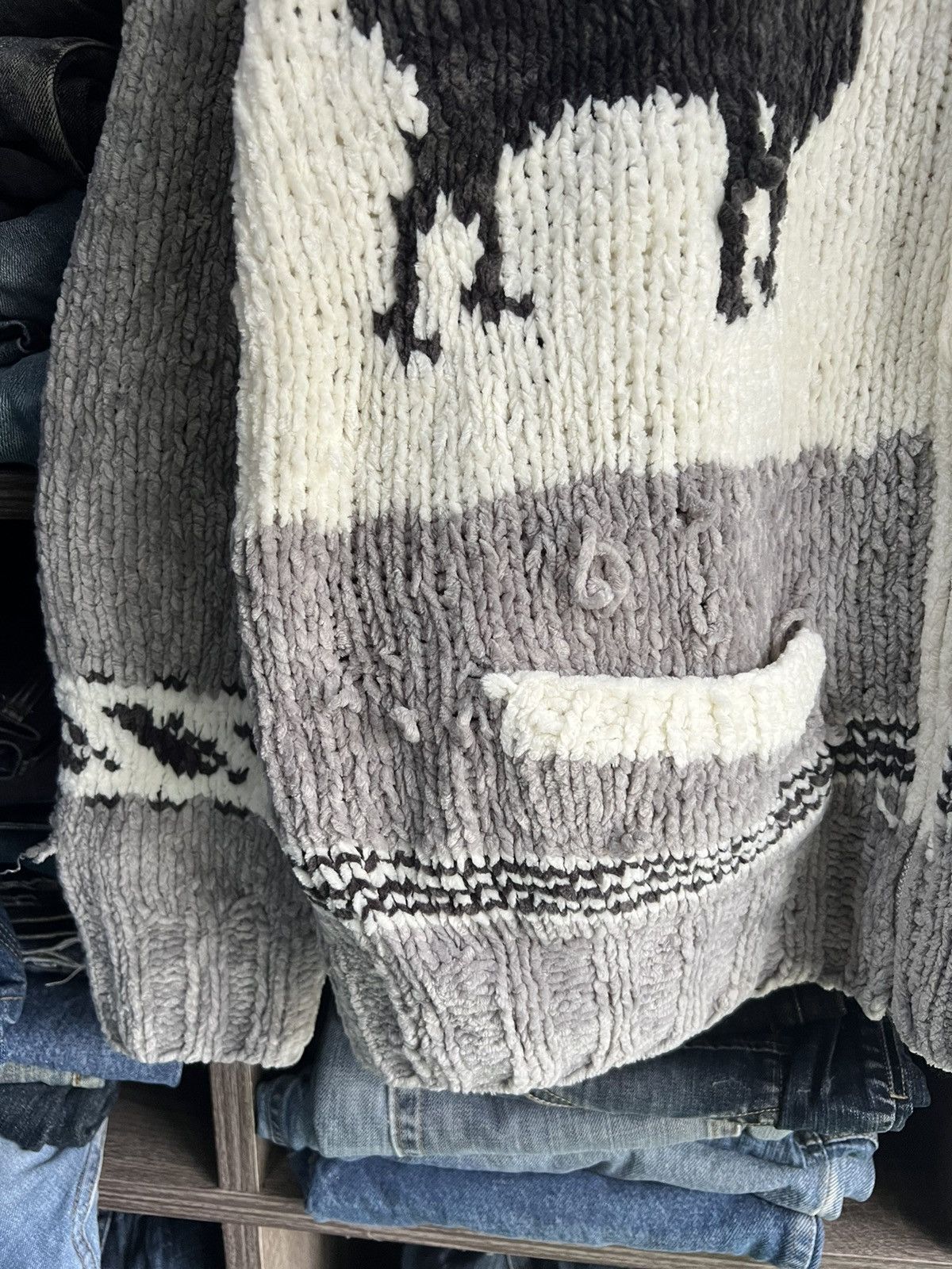 Penfield 🔥Distressed Penfield Deer Cable Knit Zipper Jacket Size US M / EU 48-50 / 2 - 4 Thumbnail