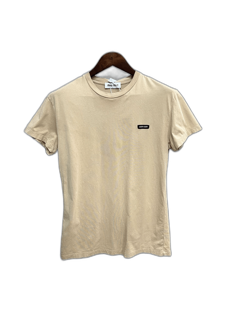 Prada MiuMiu Khaki Short Sleeve T-Shirt Size US M / EU 48-50 / 2 - 1 Thumbnail