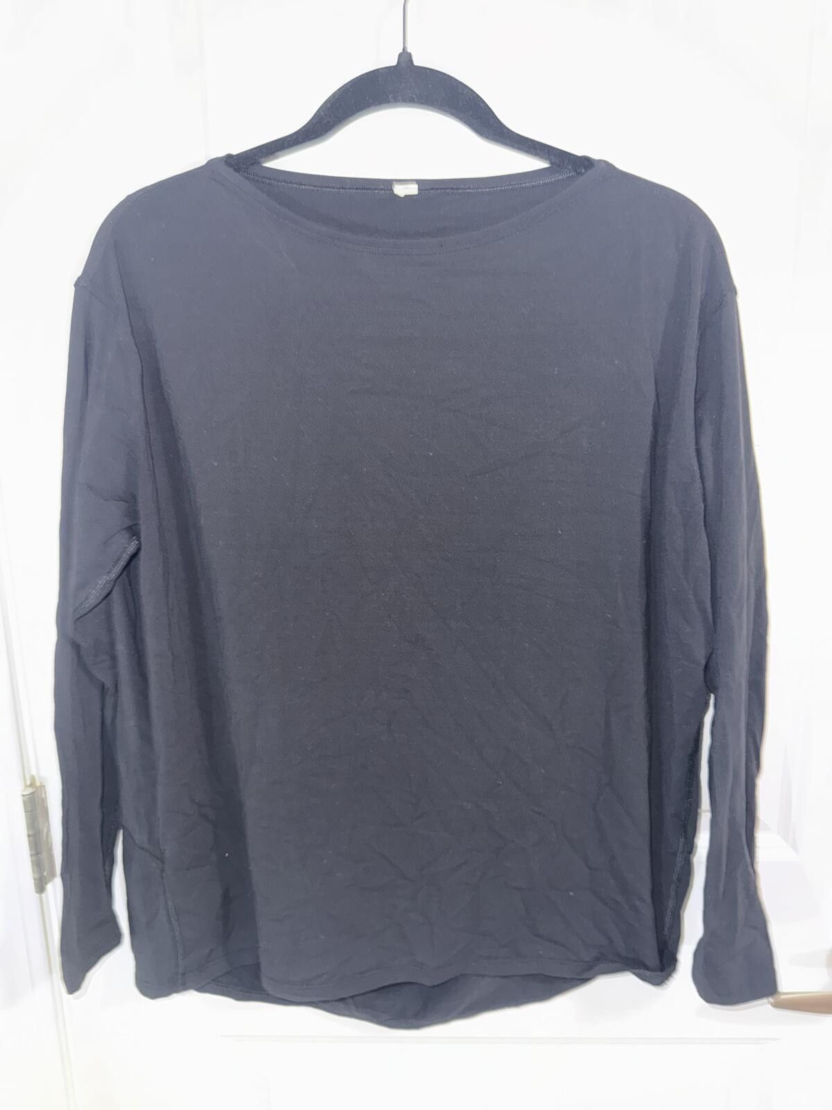 Lululemon Lululemon Black long sleeve oversized t shirt size 10 Size L / US 10 / IT 46 - 1 Thumbnail