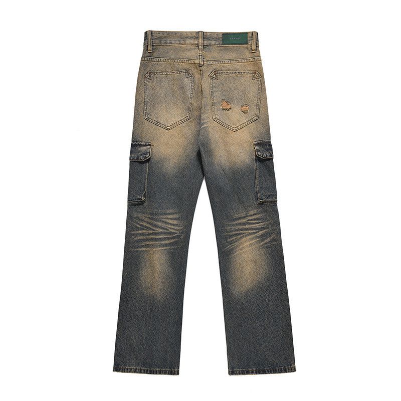 Vintage High street retro distressed work jeans for men Size US 32 / EU 48 - 2 Thumbnail